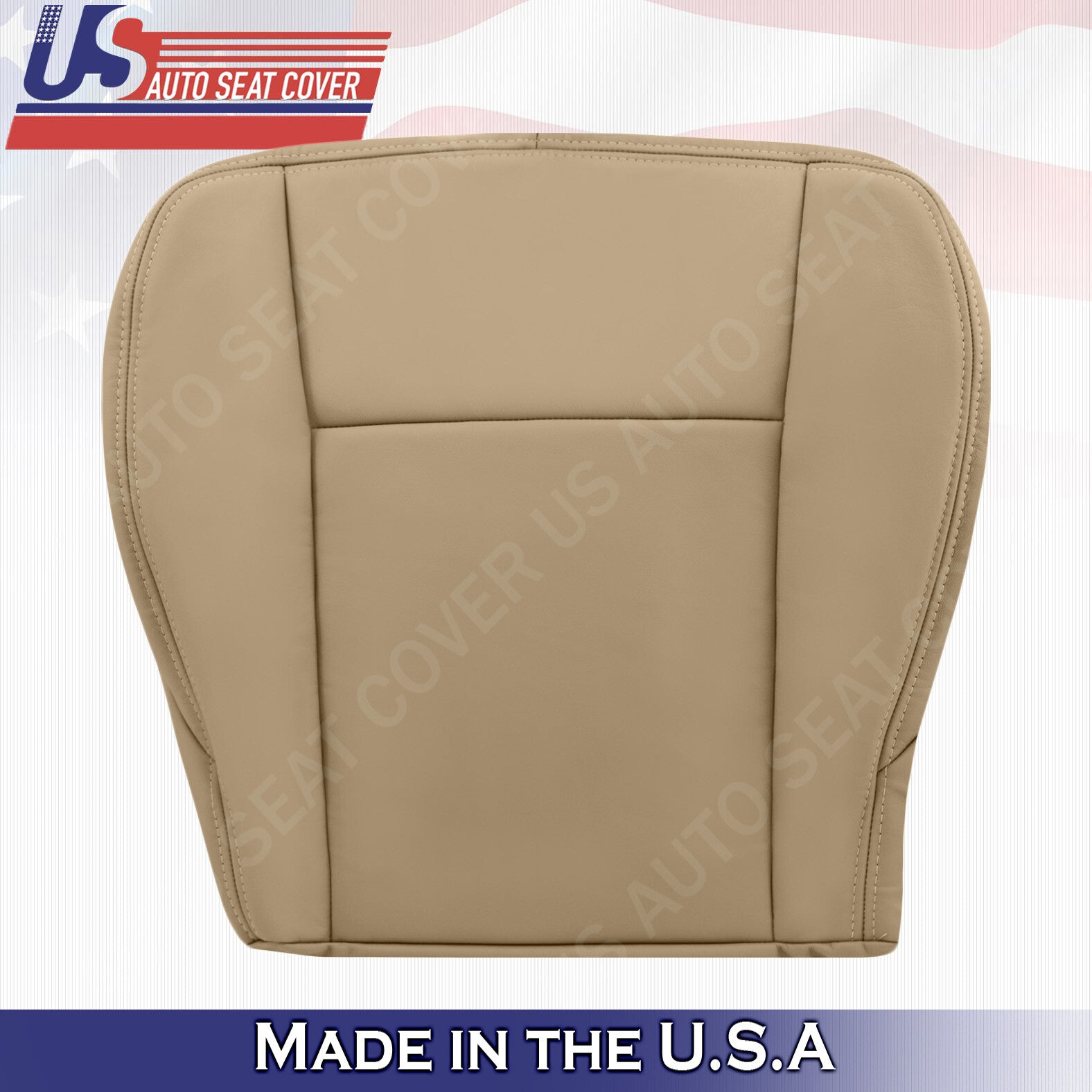 DRIVER PASSENGER Bottom Leather Seat Cover for 2003-2007 Cadillac CTS In "TAN"