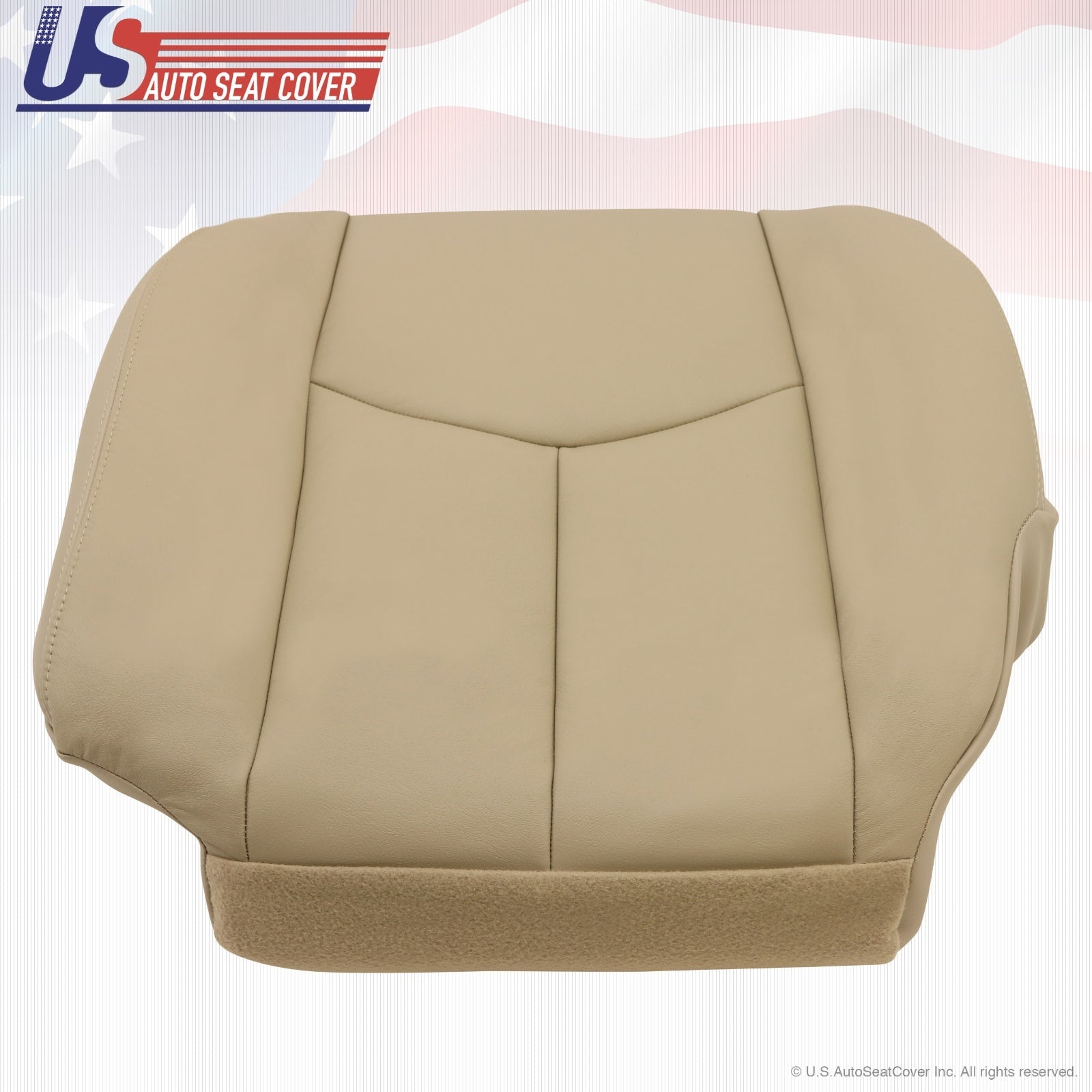 2003 to 2006 Tahoe Suburban Driver Bottom Leather Seat Cover & Foam Shale Tan