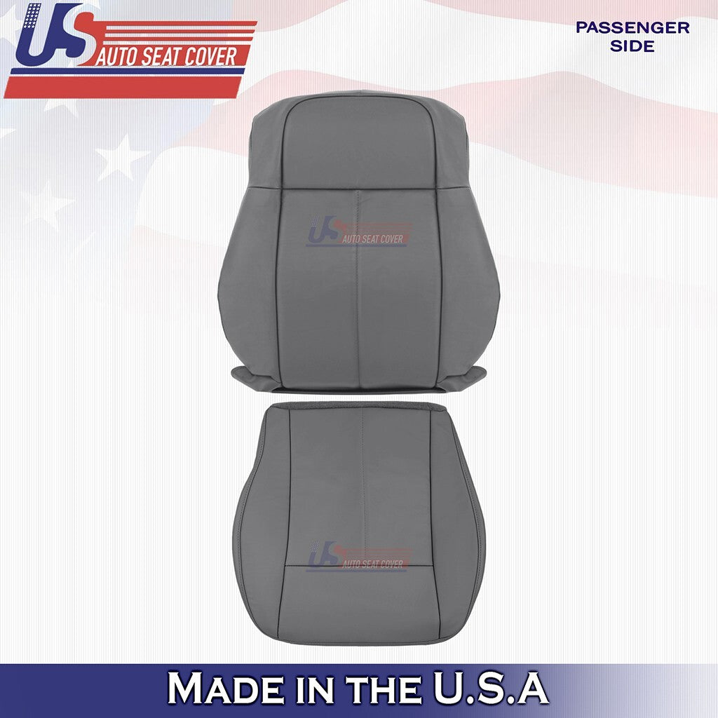 2005 to 2010 For Chrysler 300C Front Passenger Top Bottom Leather Cover Gray