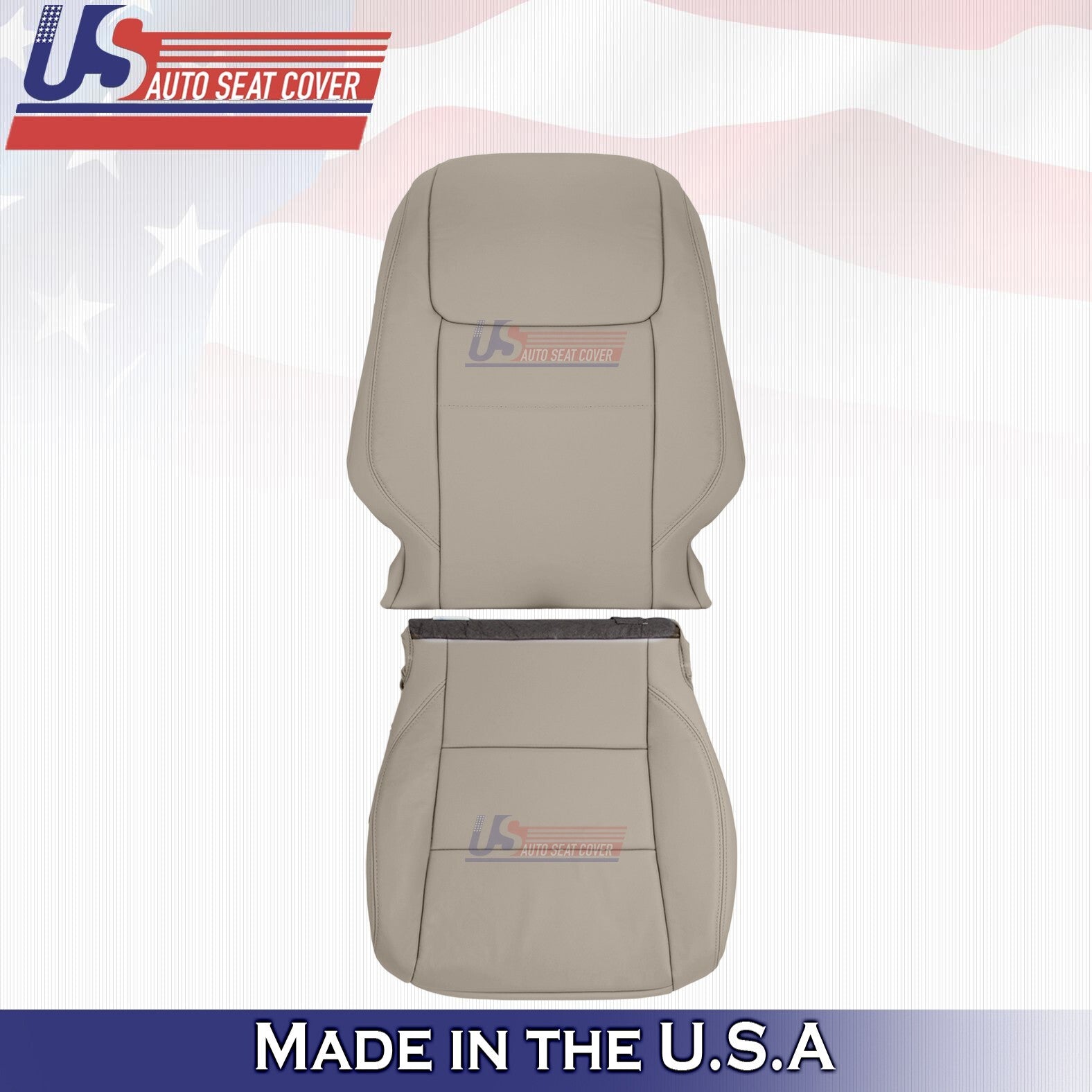 2017 to 2020 Fits Toyota Sienna Driver Bottom & Top Leather Seat Cover Tan