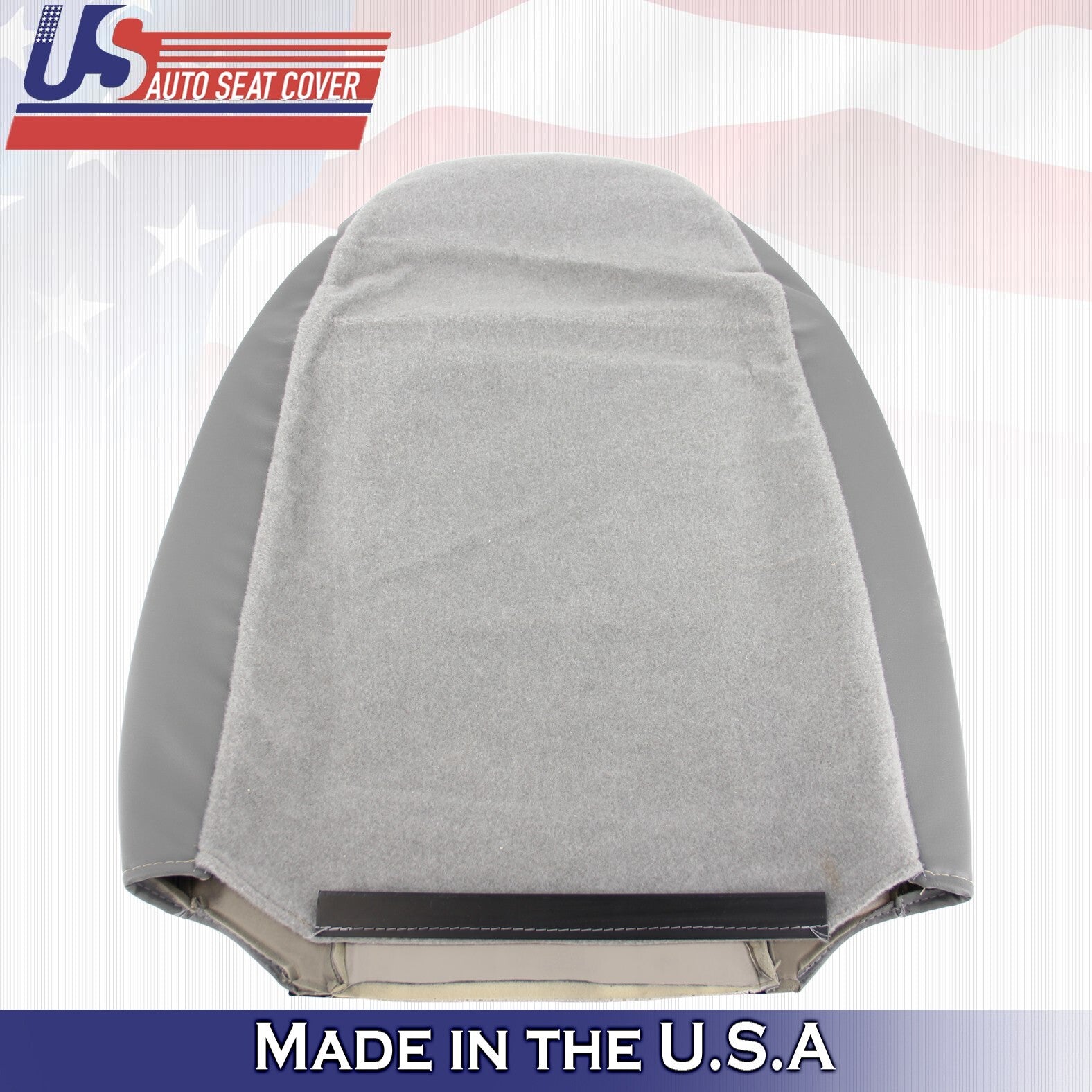 2000 2001 2002 Fit Ford E150 Driver & Passenger Top Bottom Vinyl Seat Cover Gray