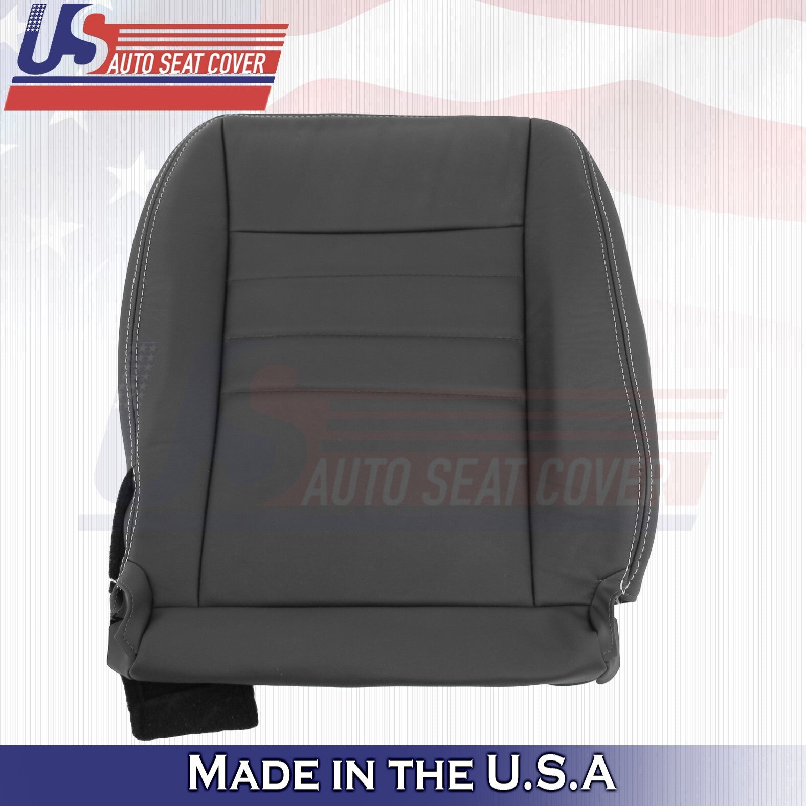 2013 2014 For Dodge Charger SXT Front Driver Top & Bottom Leather Covers Black