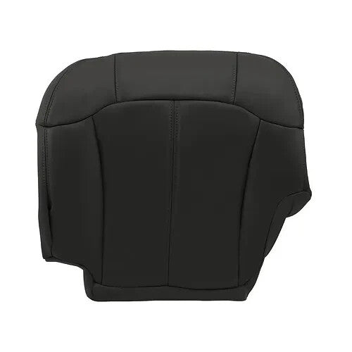1999 to 2002 For Chevy 1500 Driver Bottom Leather Seat Cover Black graphite