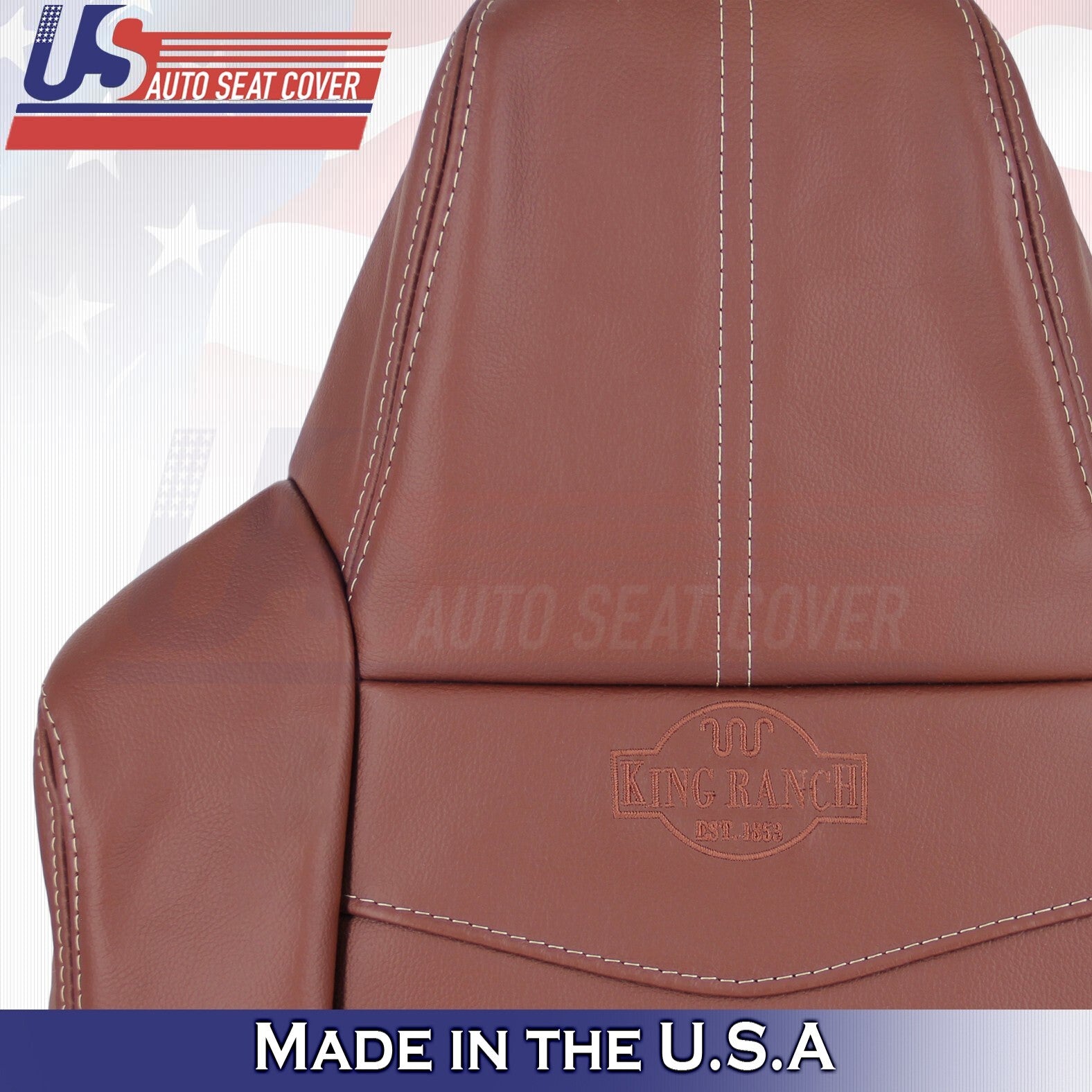 2008 to 2010 For Ford F250 F350 King Ranch Driver Top & Bottom Leather Covers