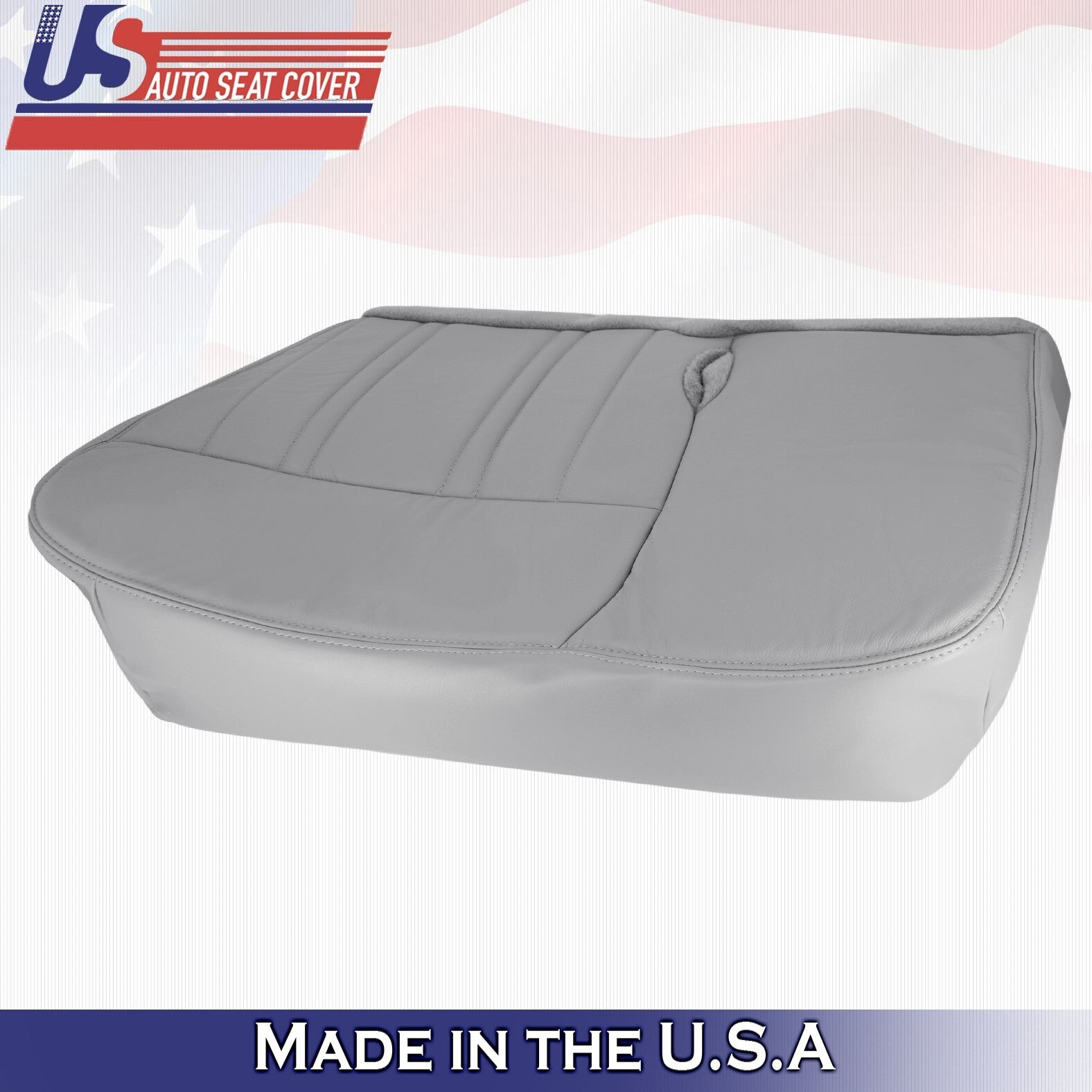 1998 For Ford F150 Lariat XLT Front Passenger Bottom Leather Seat Covers Gray