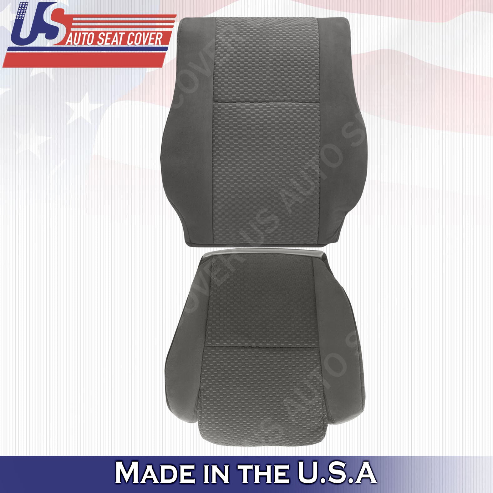 For 2007 to 2012 Toyota Tundra SR5 Front Driver & Passenger Cloth Covers in Gray
