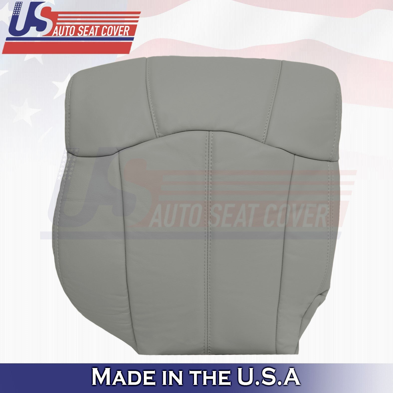 1999 to 2002 For Chevy Silverado Rear Driver &Passenger Top Leather Covers Gray