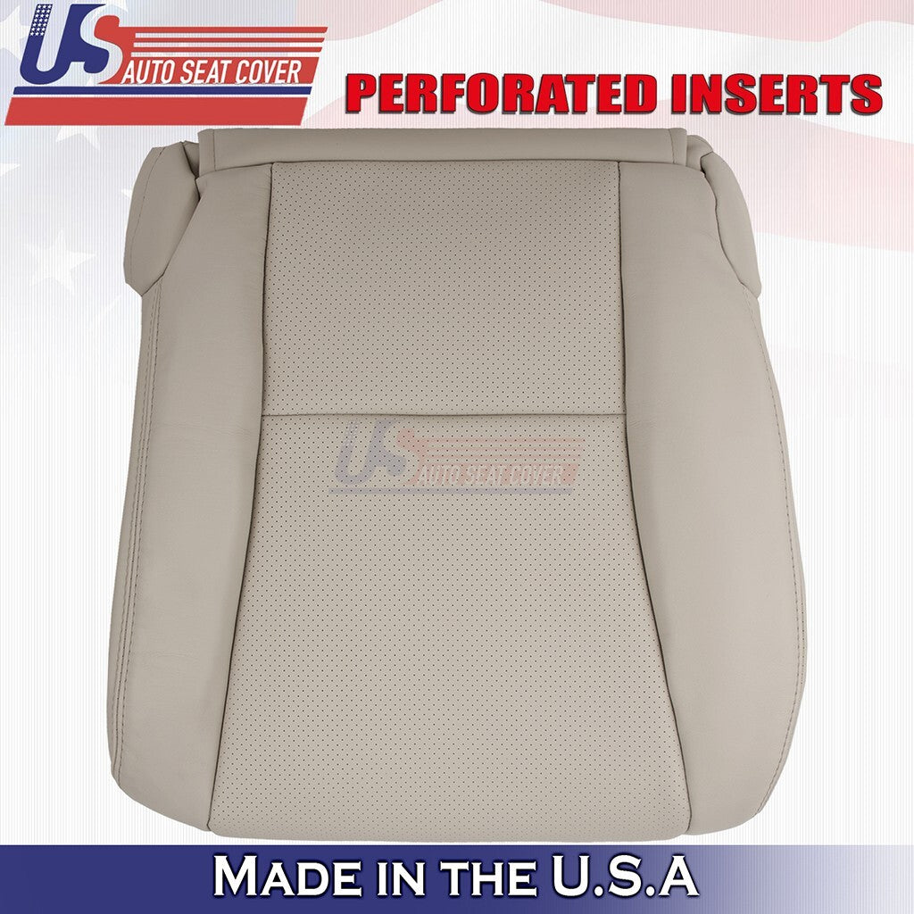 2007 to 2012 For Lexus LS460 Driver Bottom-Top Perf Leather Cover Cashmere Tan