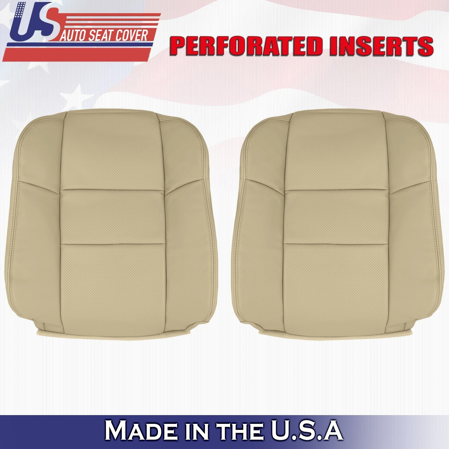 2011 2012 For Acura RDX Driver Passenger Top Perf Synthetic Leather Covers Tan