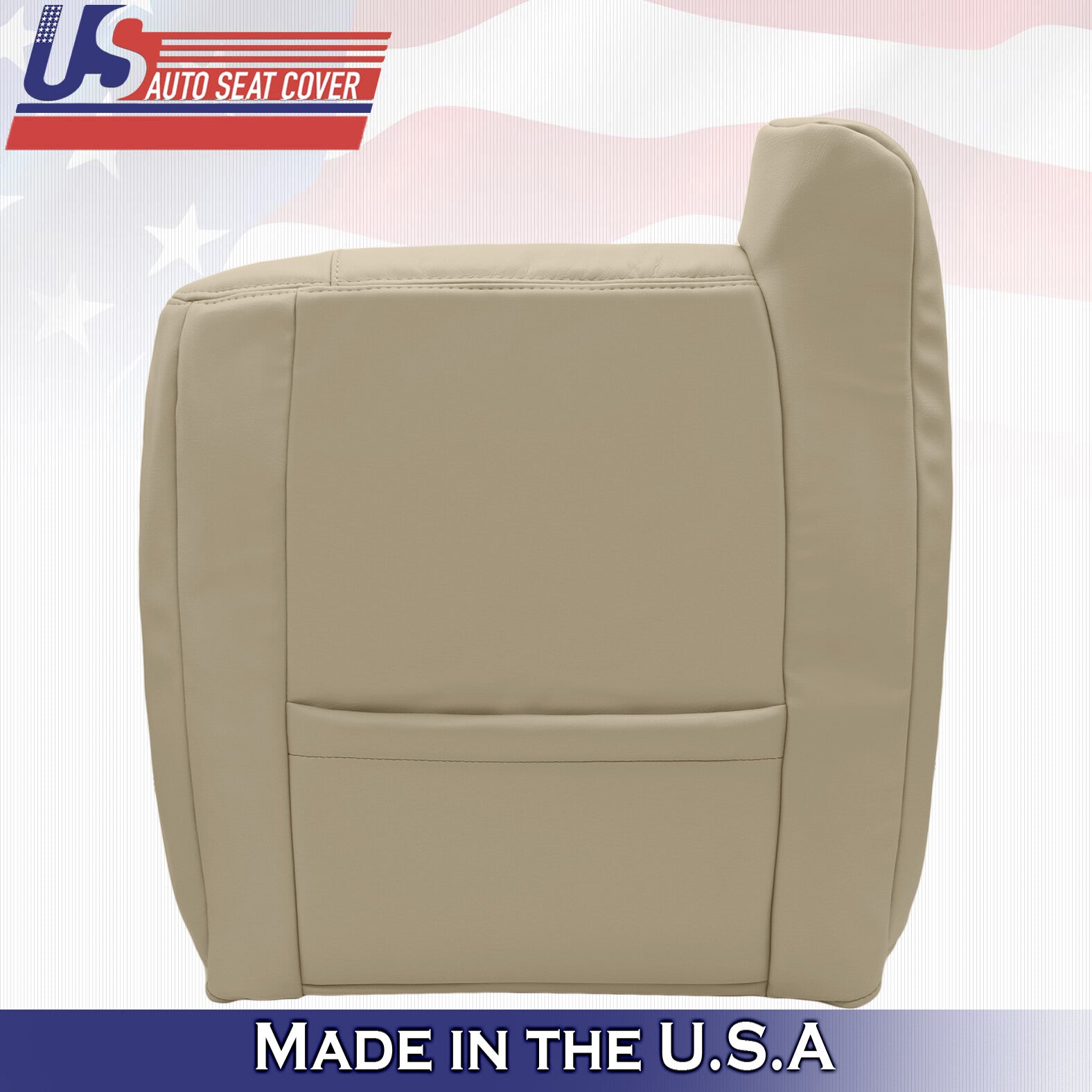 2002 For Cadillac Escalade Passenger Side Top Perforated Leather Seat Cover Tan