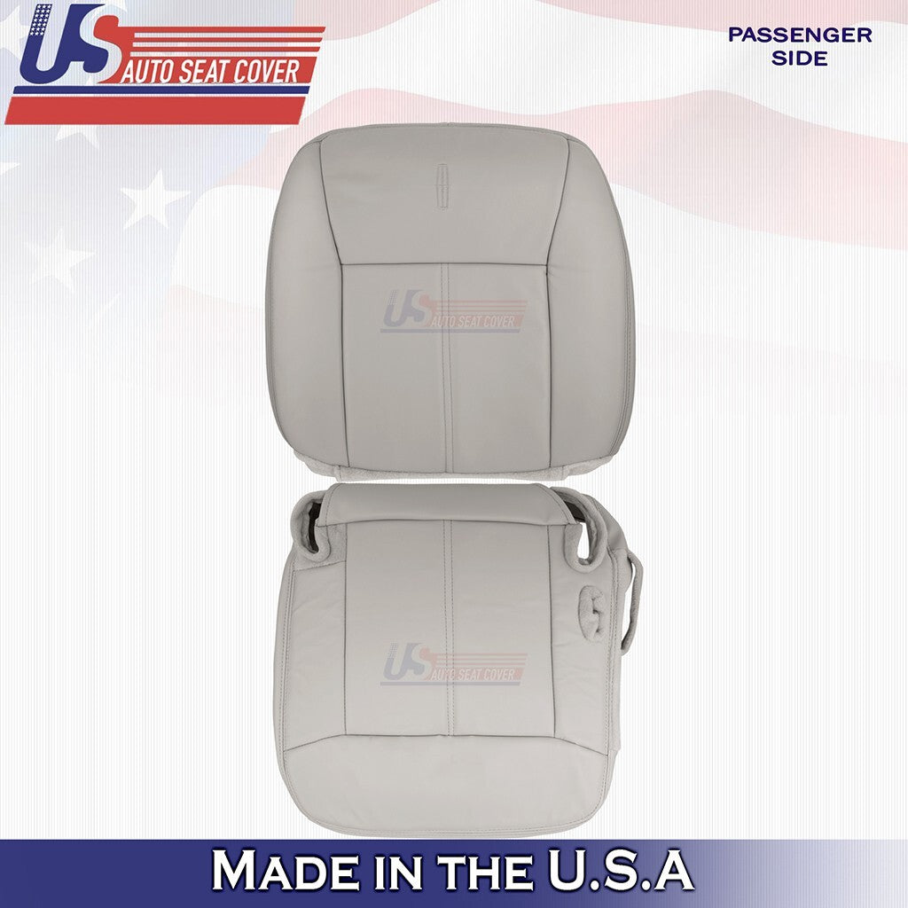 2003 04 05 2006 07 Fit Lincoln Town Car Passenger Top Bottom Leather Cover Gray