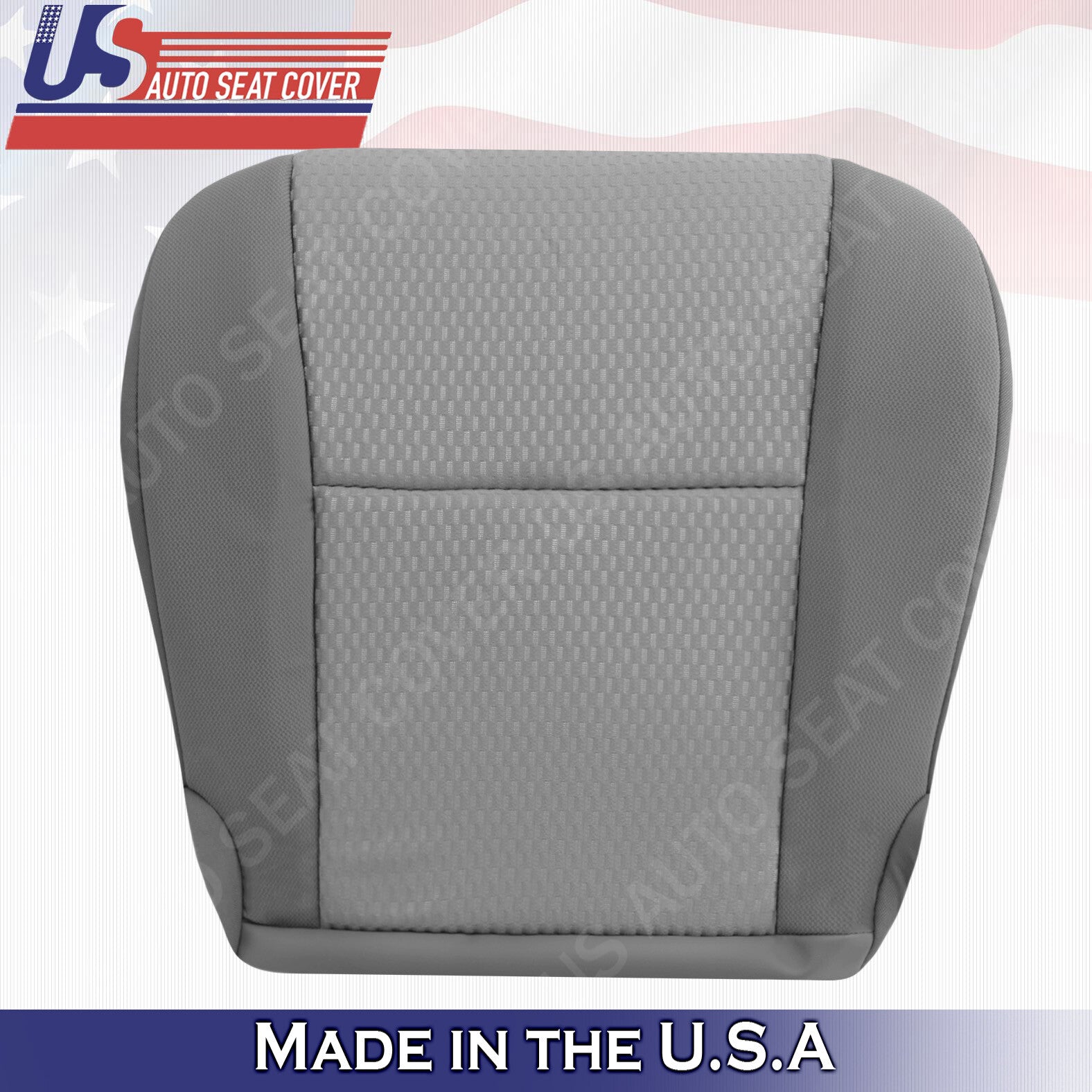 Replacement for 2011-2015 Toyota Tacoma Bottoms Cloth Seat Cover In 2-Tone Gray