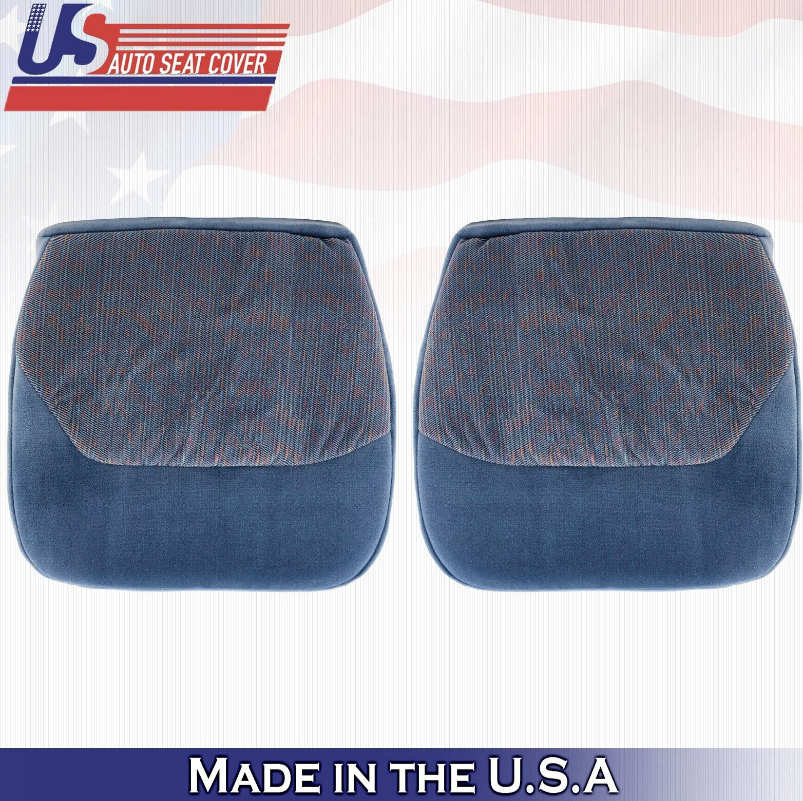 1996 For Ford F150 F250 F350 F450 XLT Driver Passenger Bottom Cloth Covers Blue