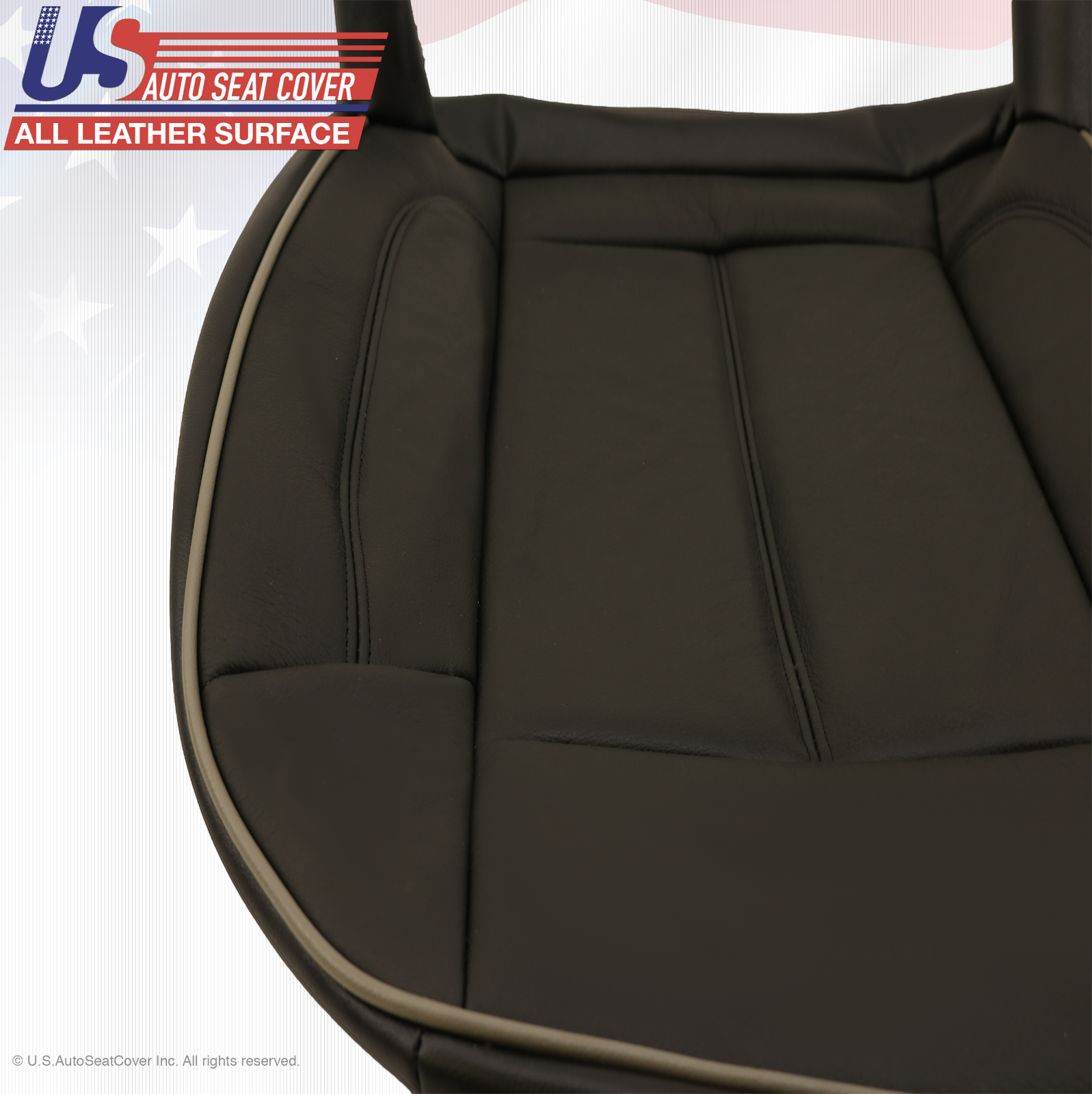 2006-2010 Hummer H3 Driver Side Bottom Replacement Leather Seat Cover Black