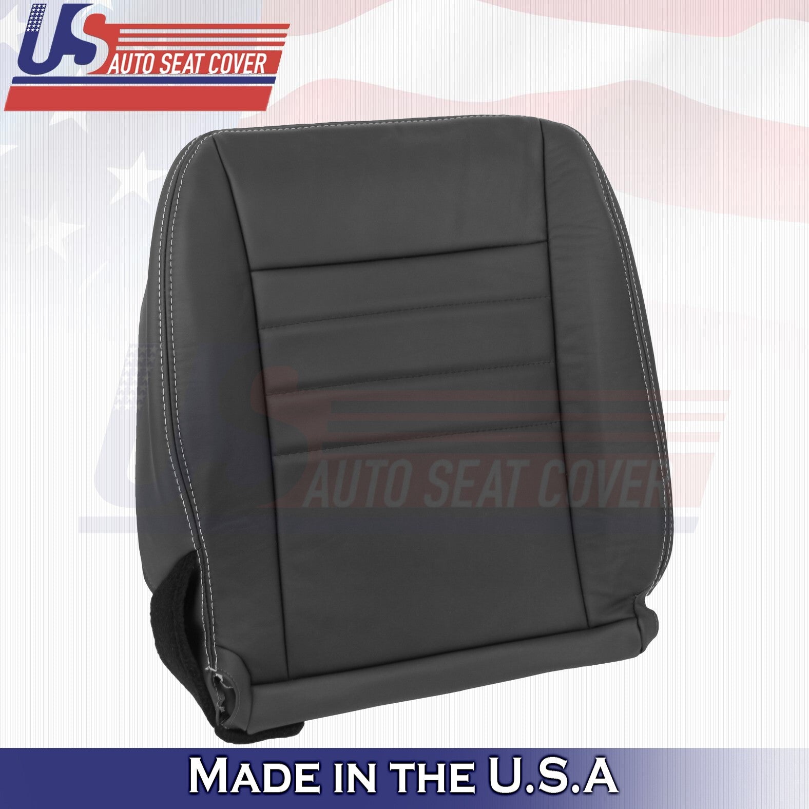 2013 2014 For Dodge Charger SXT Front Passenger Top & Bottom Leather Covers BLK