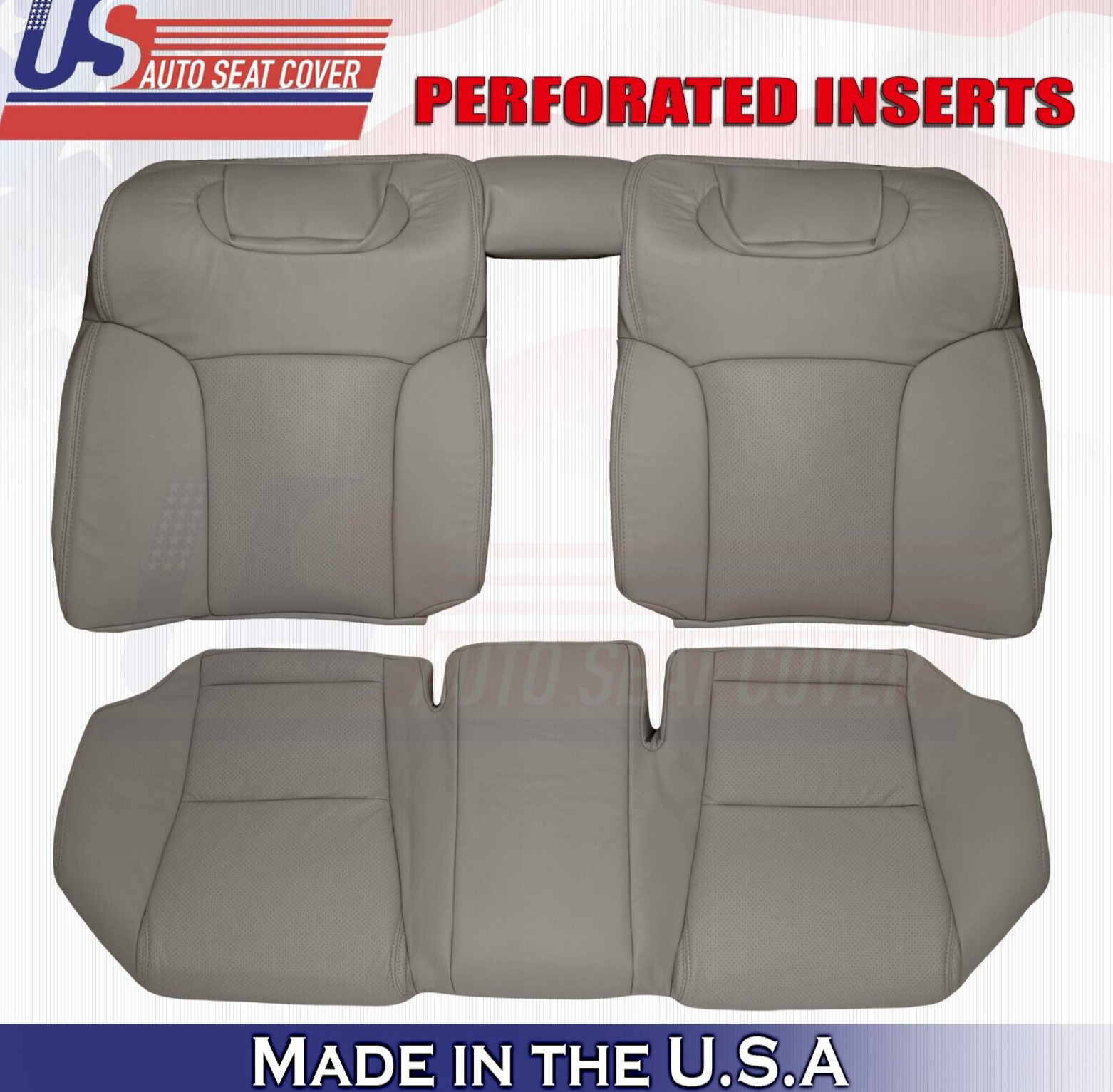 2011 For Lexus GS300 GS350 2nd Row Top & Bottom Perforated Leather Covers Gray