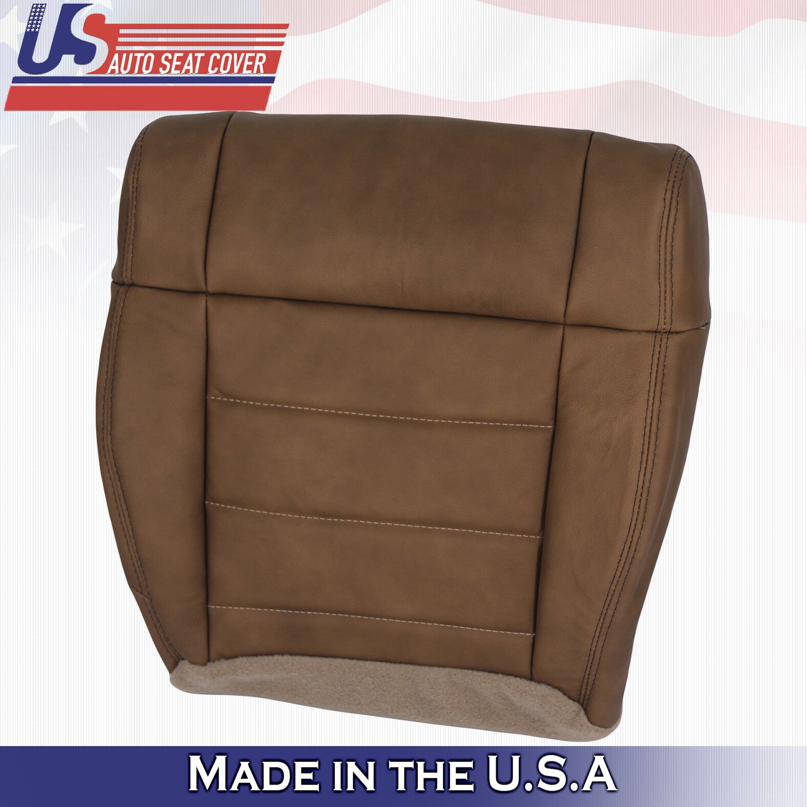 2007 - 2010 Fits for Jeep Wrangler Rubicon Passenger Bottom Leather Cover Dk Tan