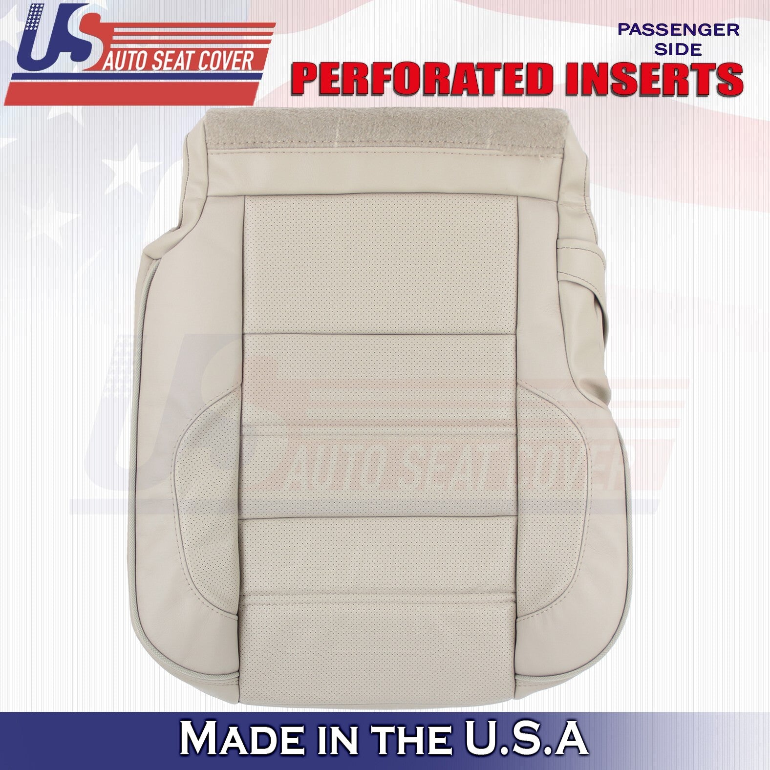 2014 For GMC Yukon Denali Rear Driver & Passenger Bottom Leather Covers Tan