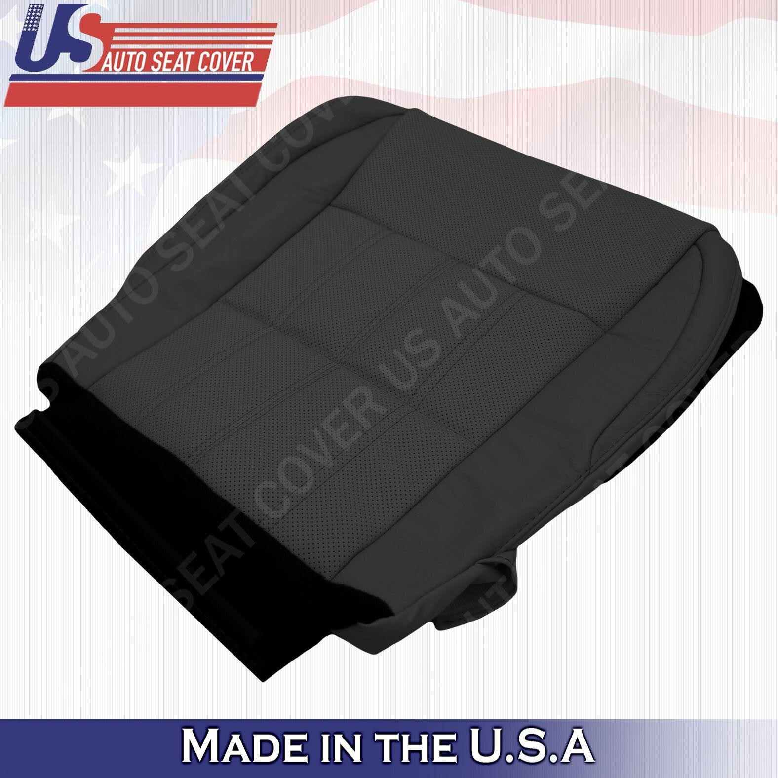 2013 to 2018 For Lexus ES350 DRIVER Bottom Perforated Leather Seat Cover Black