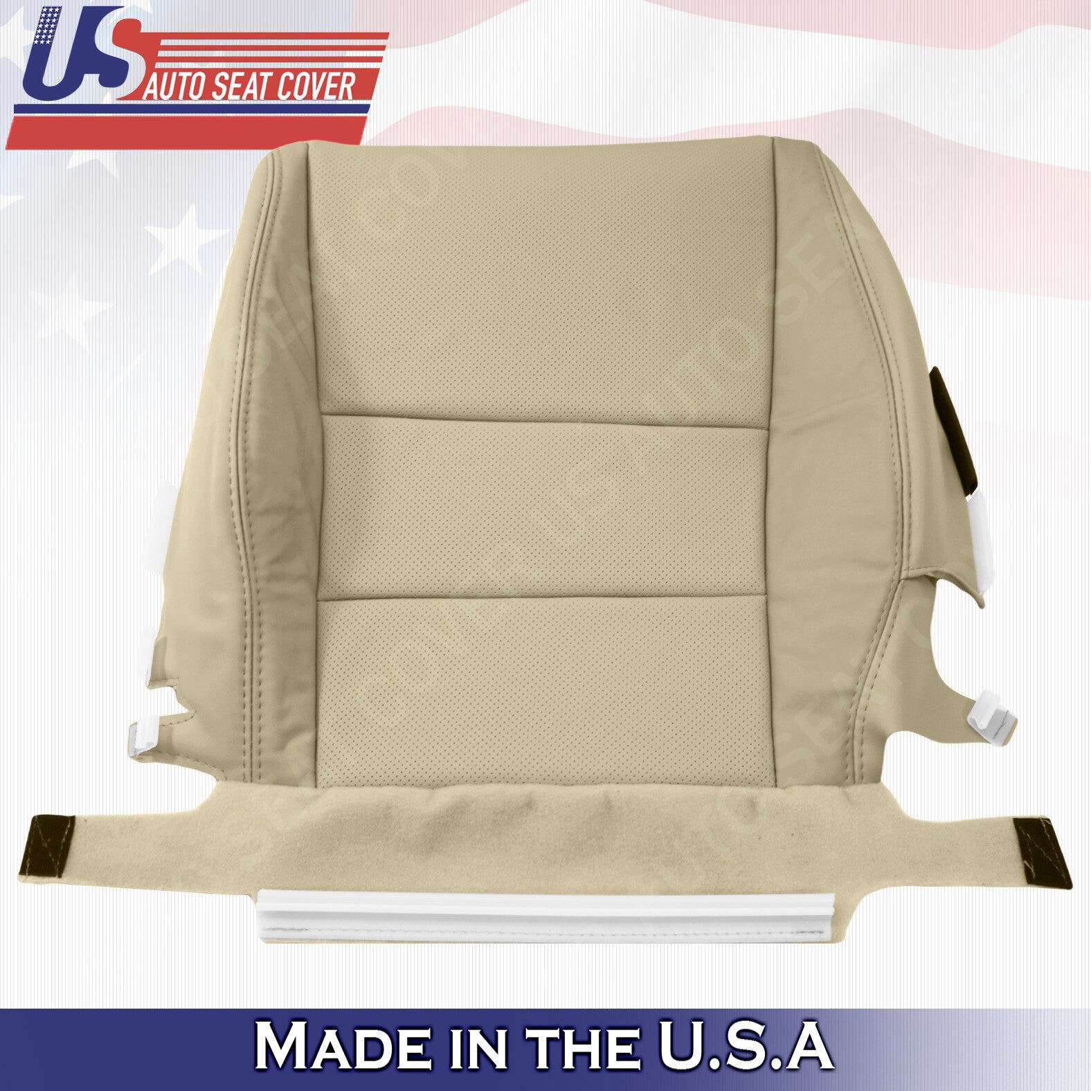 Fits 2007 - 2012 Acura RDX Passenger Bottom Perforated Leather Seat Cover in TAN