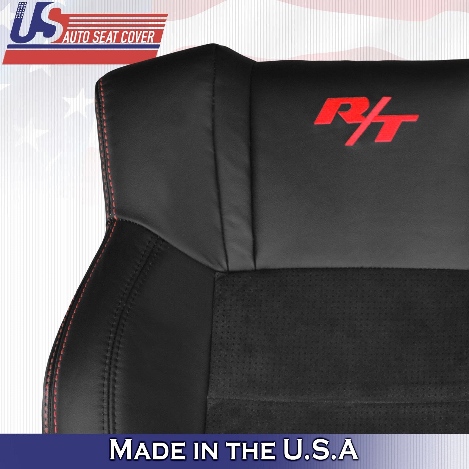 2006 to 2010 For Dodge Charger RT Driver & Passenger Top Perf Leather Covers BLK