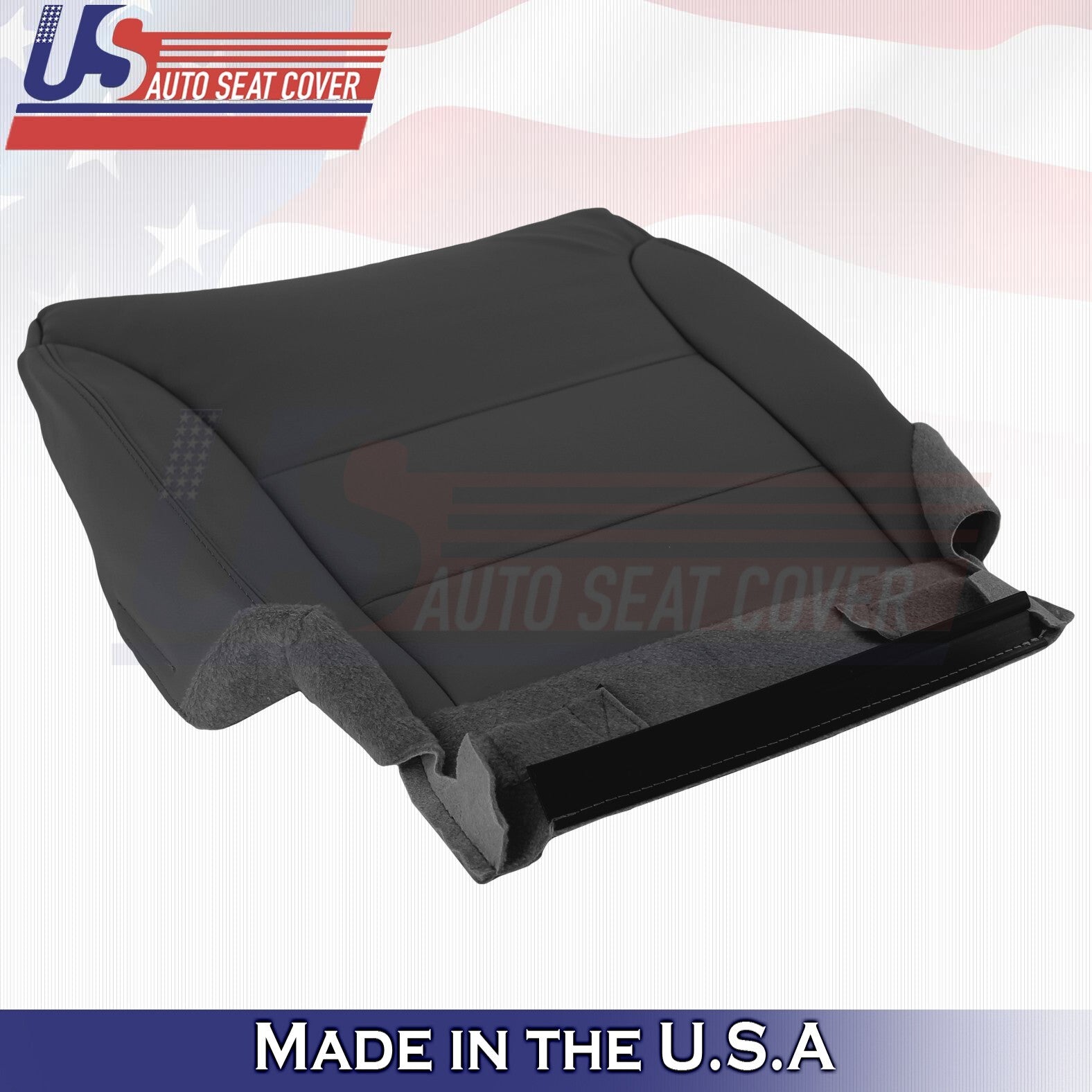 2012 to 2015 For Honda CR-V Driver & Passenger Bottom Leather Seat Covers Black