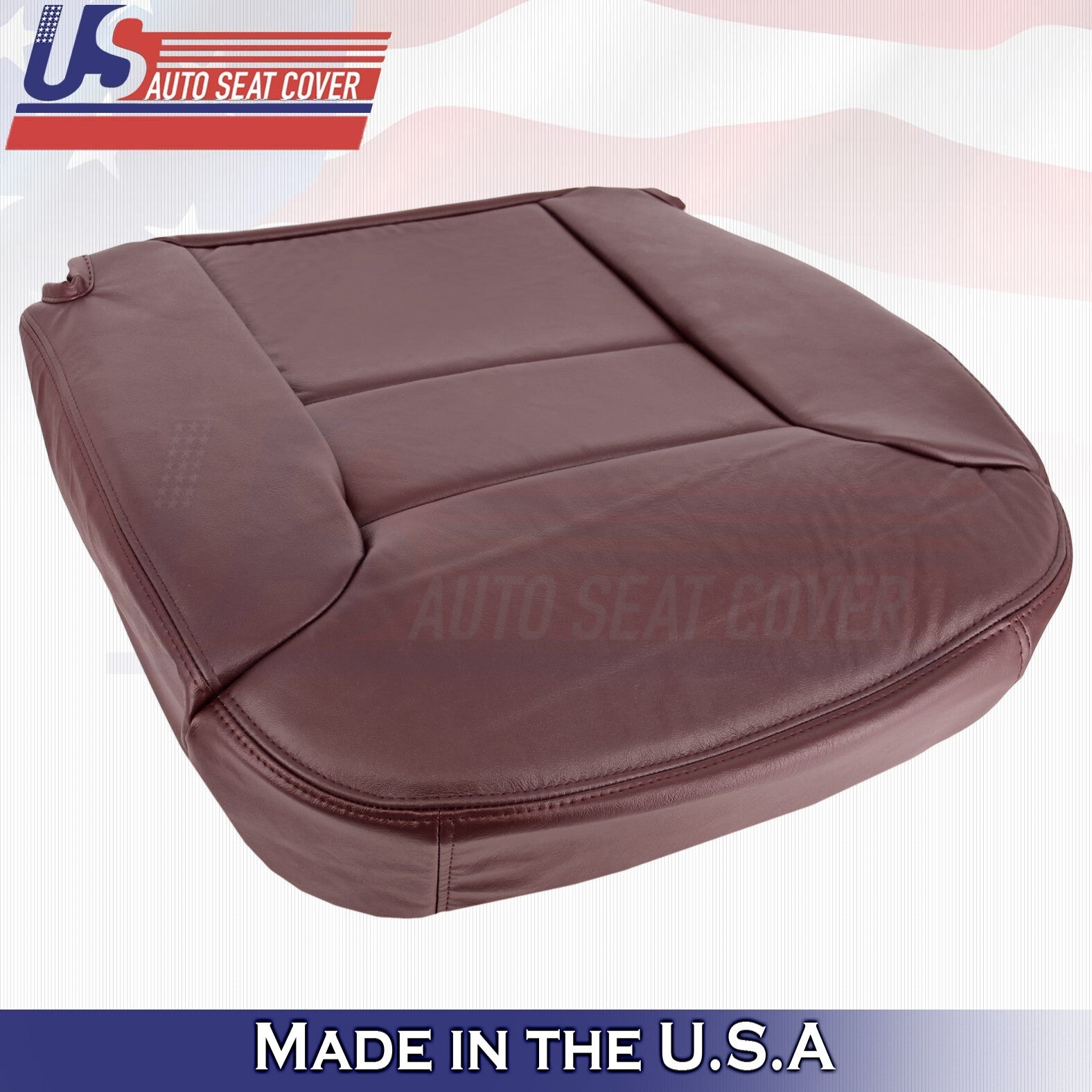 1995 1996 For Chevy Silverado 1500 2500 3500 2 Top & 2 Bottom Leather Covers Red