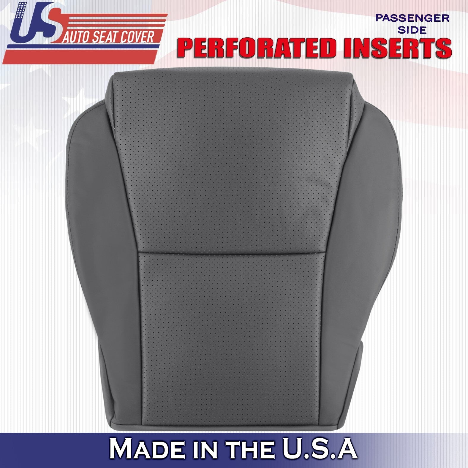 2004 For Toyota Solara Convertible Passenger Side Bottom Leather Seat Cover Gray