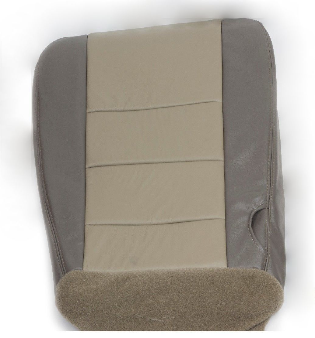 2003 Ford Excursion 2-tone Tan Leather Driver Bottom Seat Cover Plus Foam Seat-