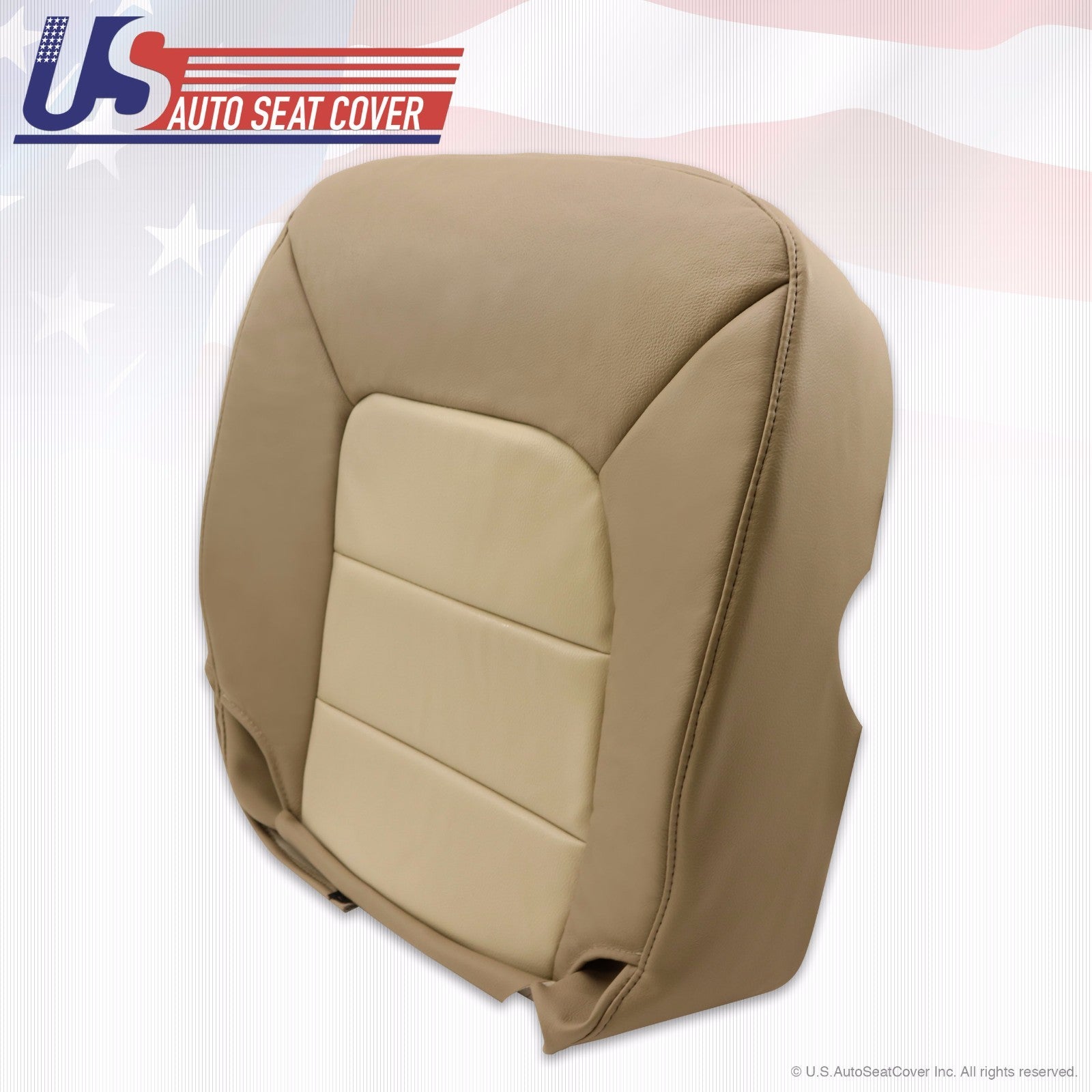 2005 2006 Expedition Eddie Bauer Passenger Bottom Leather Seat Cover 2-Tone Tan