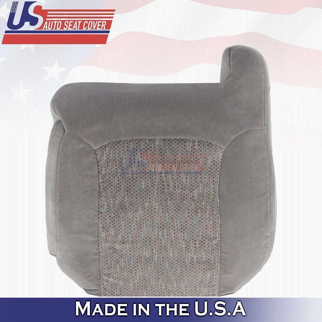 2000 to 2002 For Chevy Suburban Tahoe Driver Top Cloth Seat Cover Pewter Gray