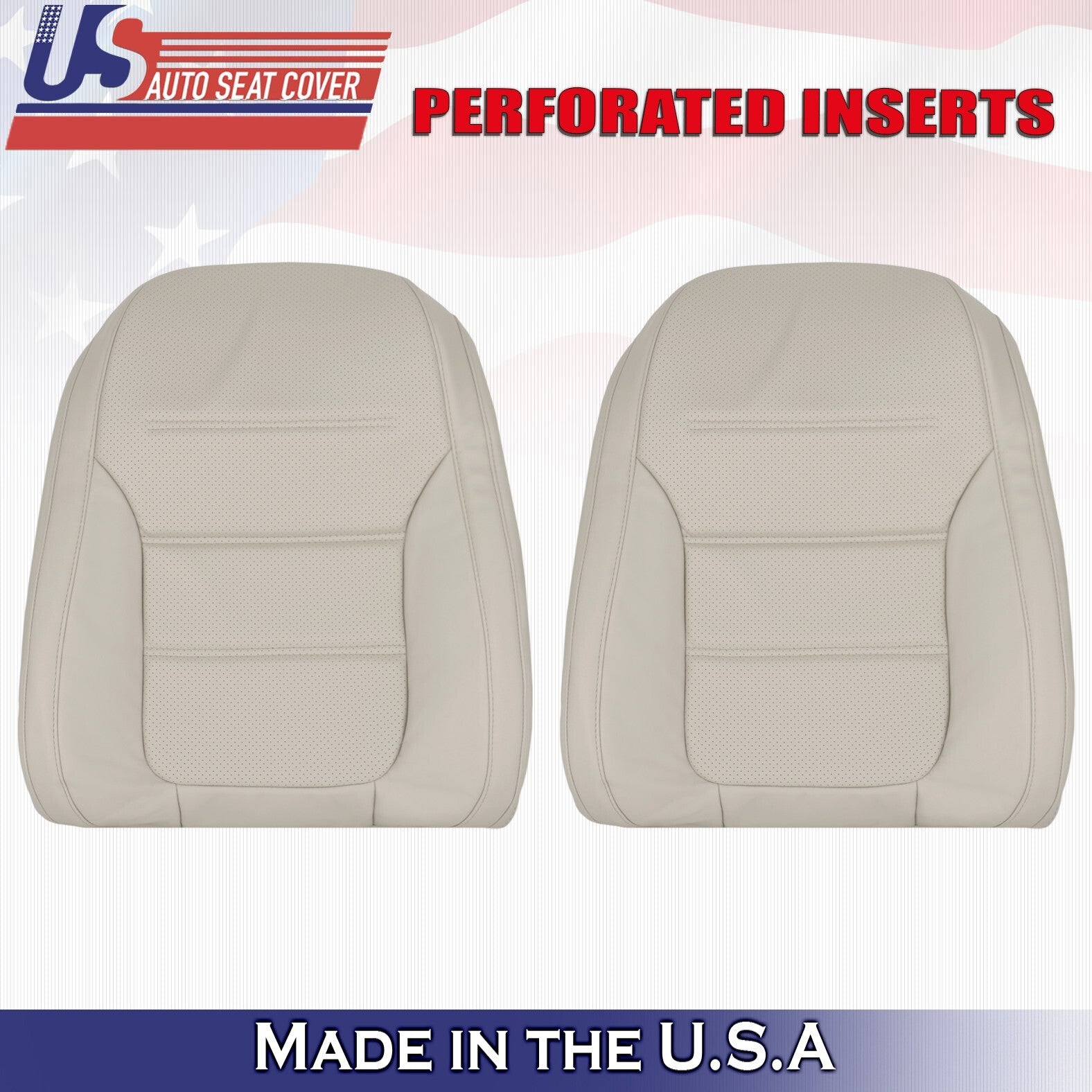 2011-2017 Fits Volkswagen Jetta Driver&Passenger Tops Leather Seat Cover Tan
