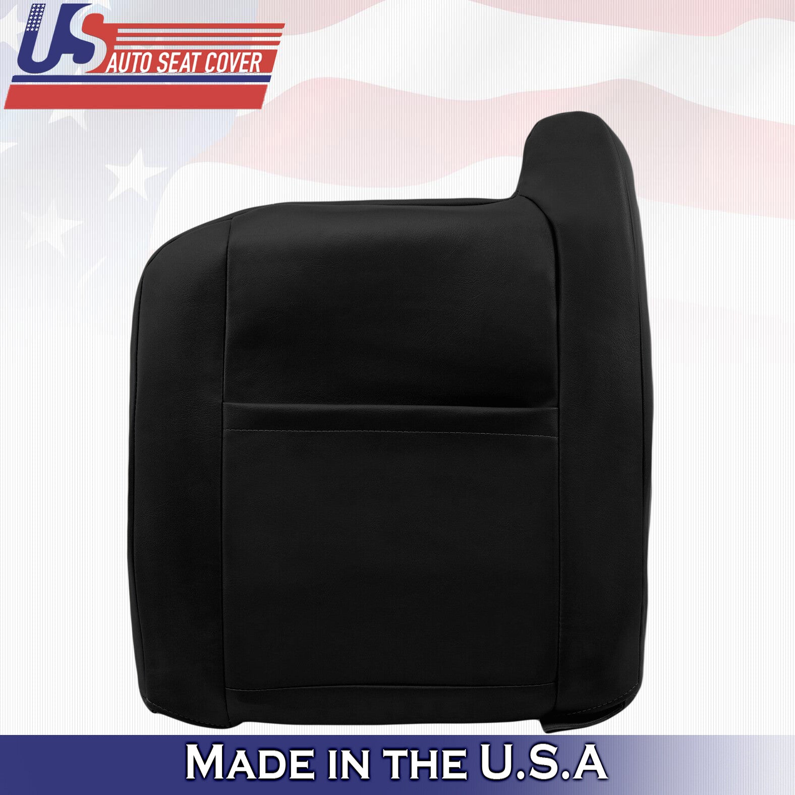 2003 2004 2005 For Hummer H2 Driver & Passenger Top Leather Seat Covers in Black
