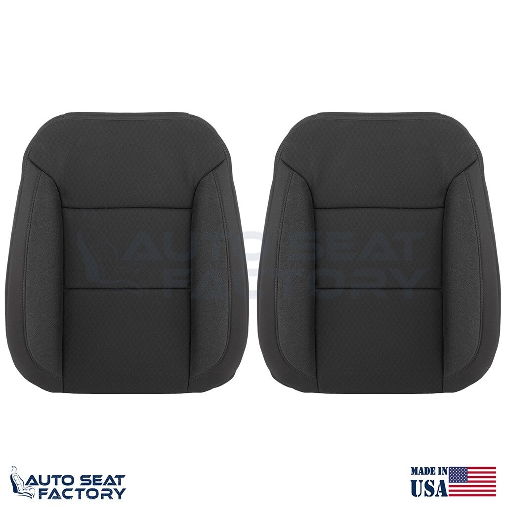 Replacement 2019 - 2023 Chevy Silverado LEFT & RIGHT Top Black Cloth Seat Covers