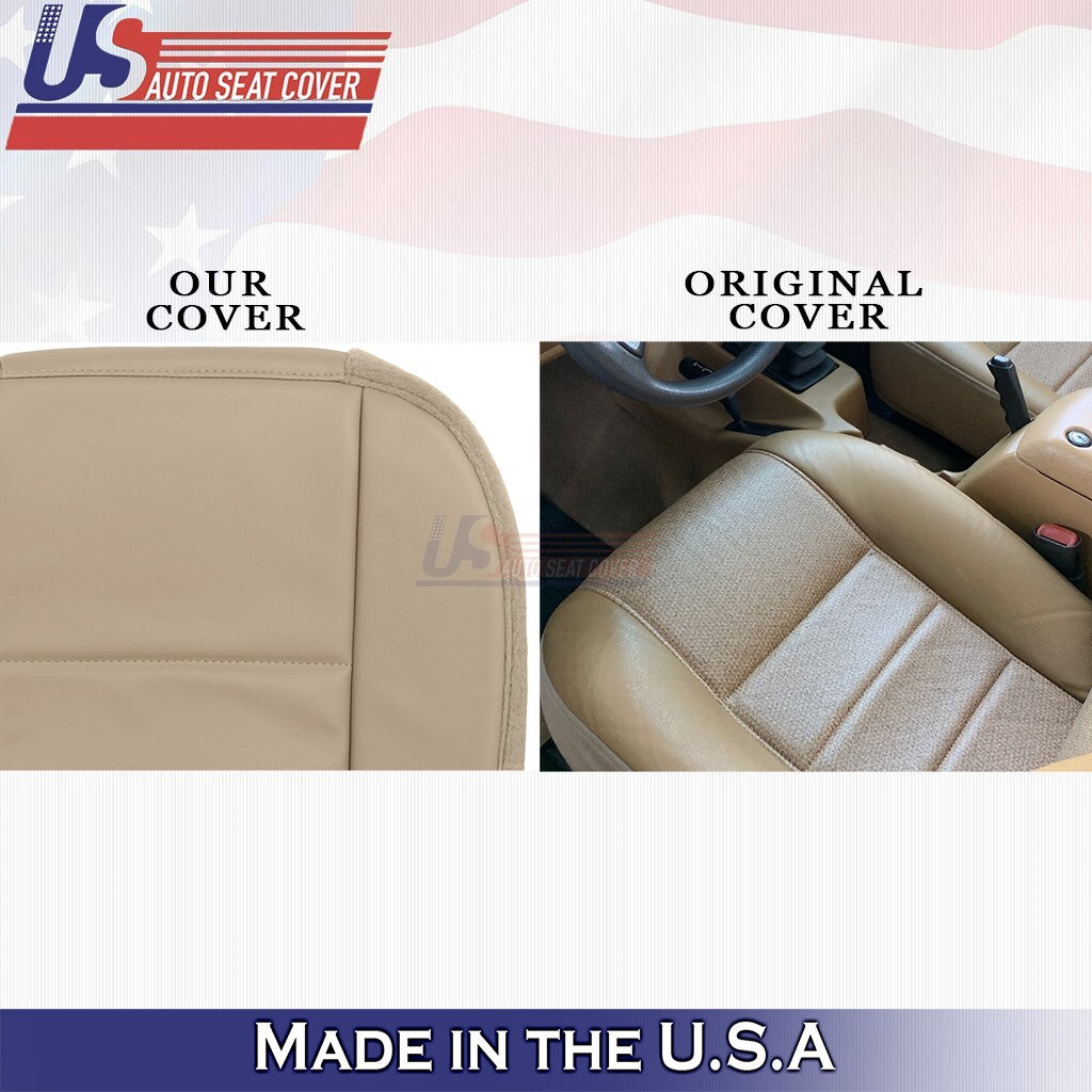 1997 - 2006 FOR Jeep Wrangler Driver & Passenger Bottoms Leather Seat Cover Tan