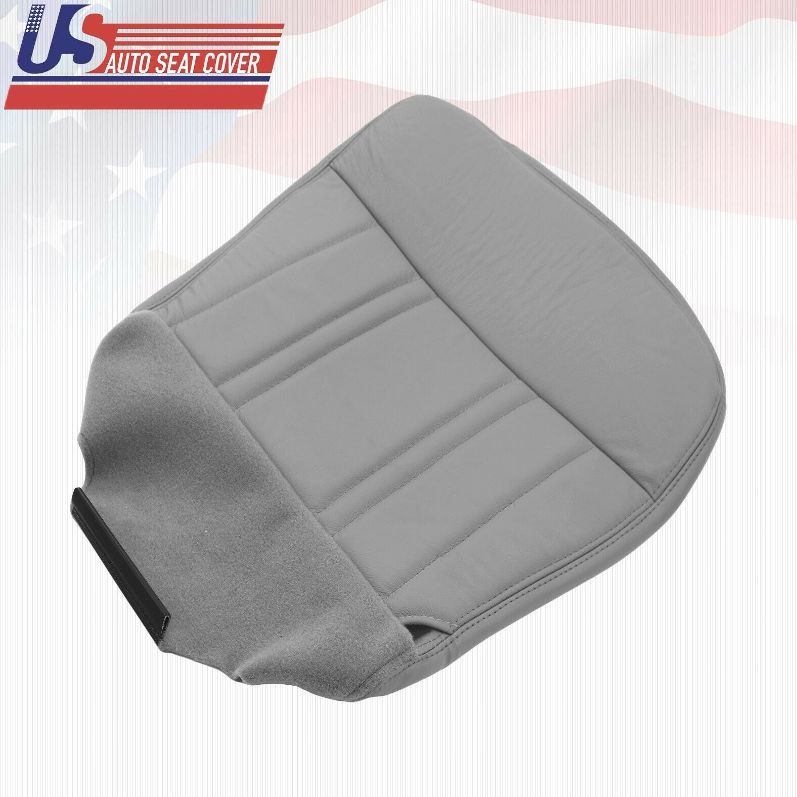 1997 For Ford F150 Lariat XLT Driver & Passenger 2x Bottom Leather Covers Gray
