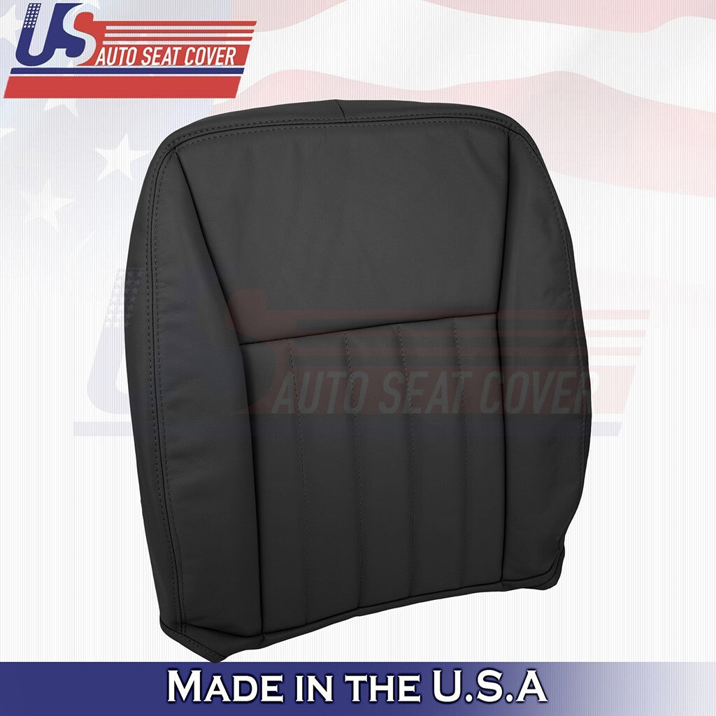 2003 to 2005 Fits Lincoln Town Car Front Set Bottoms &Tops Leather Cover Black