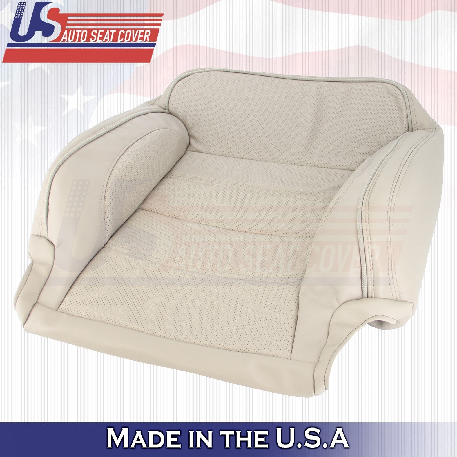 2018 For GMC Yukon Denali Driver & Passenger Top Leather Seat Covers Tan