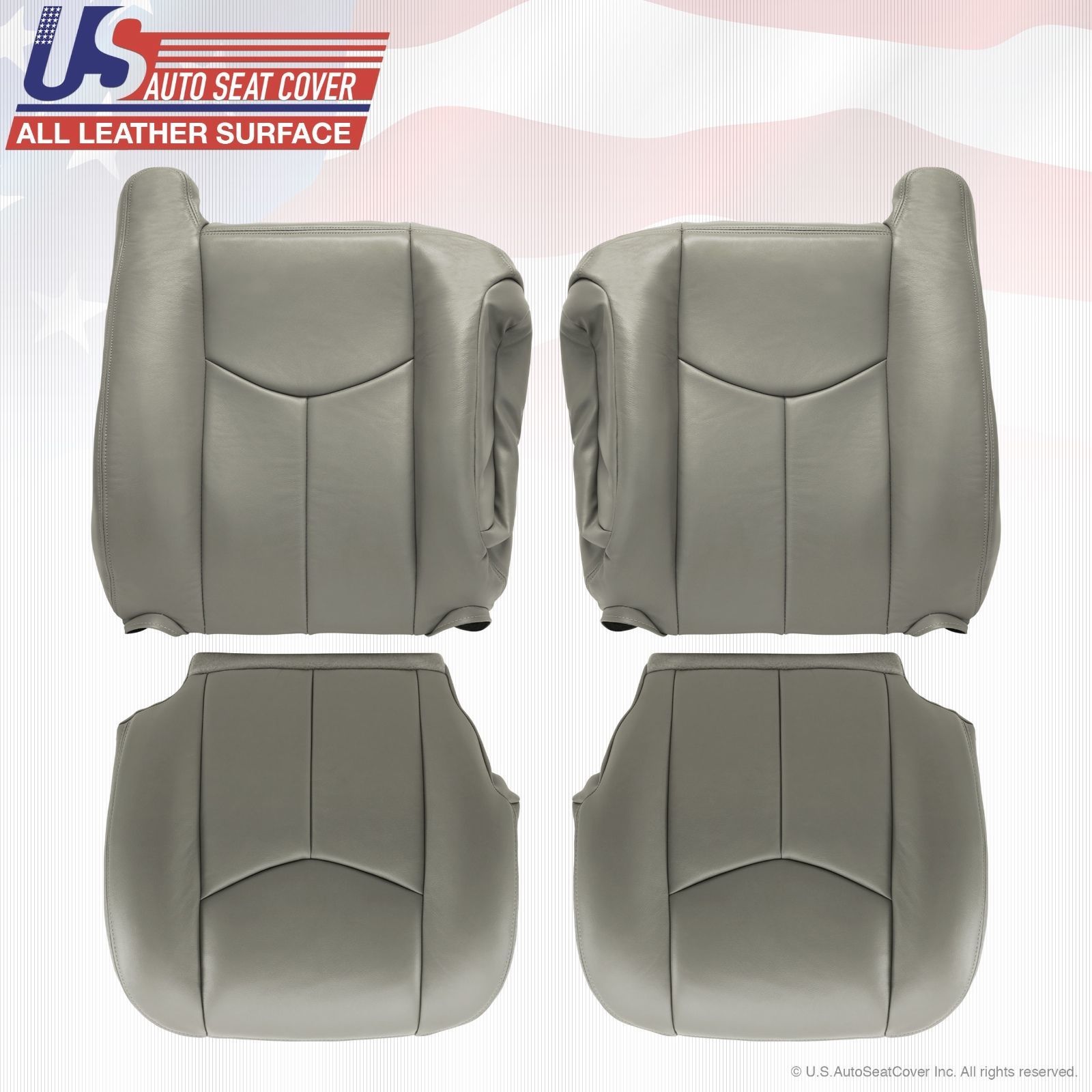 2003 2004 2005 2006 Chevy Tahoe Suburban GMC Yukon leather seat cover Pewter 922