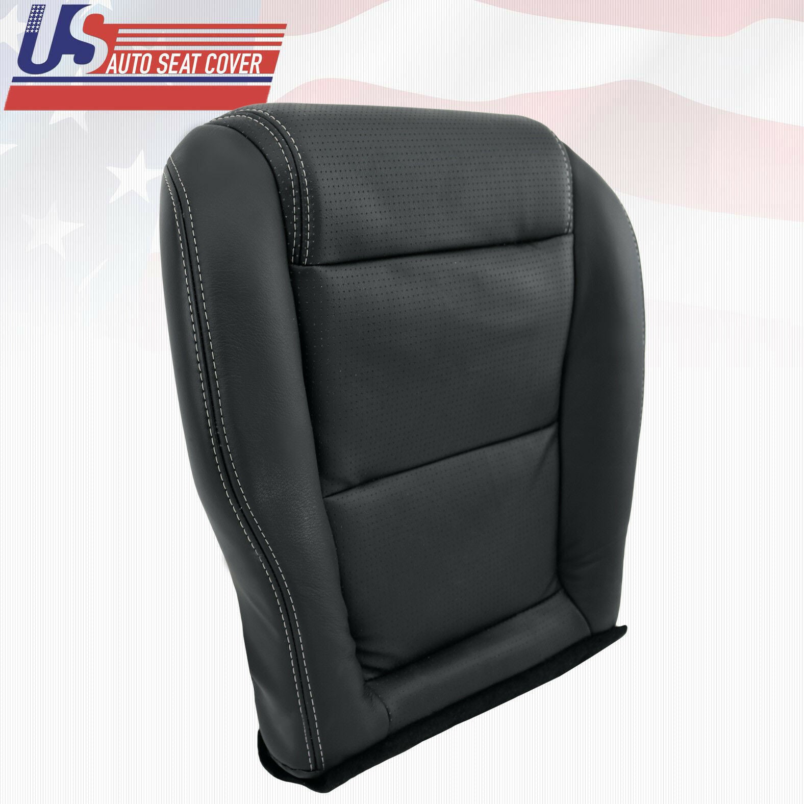 2001 to 2006 For Acura MDX 2x Top & 2x Bottom Leather Seat Covers Black
