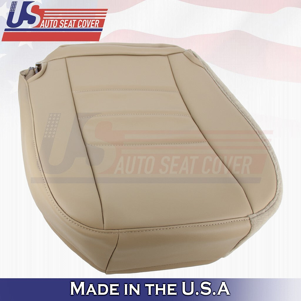 1997 to 2006 Fits Jeep Wrangler Front Passenger Bottom Leather Seat Cover Tan