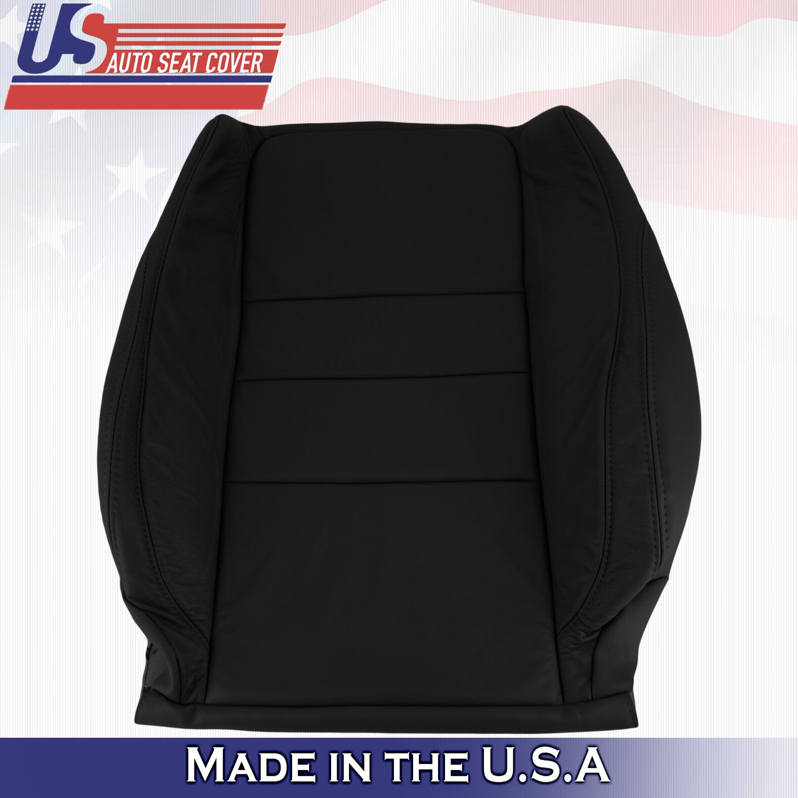 2008 to 2012 For Honda Accord Sedan 2x Top & 2x Bottom Leather Seat Covers Black