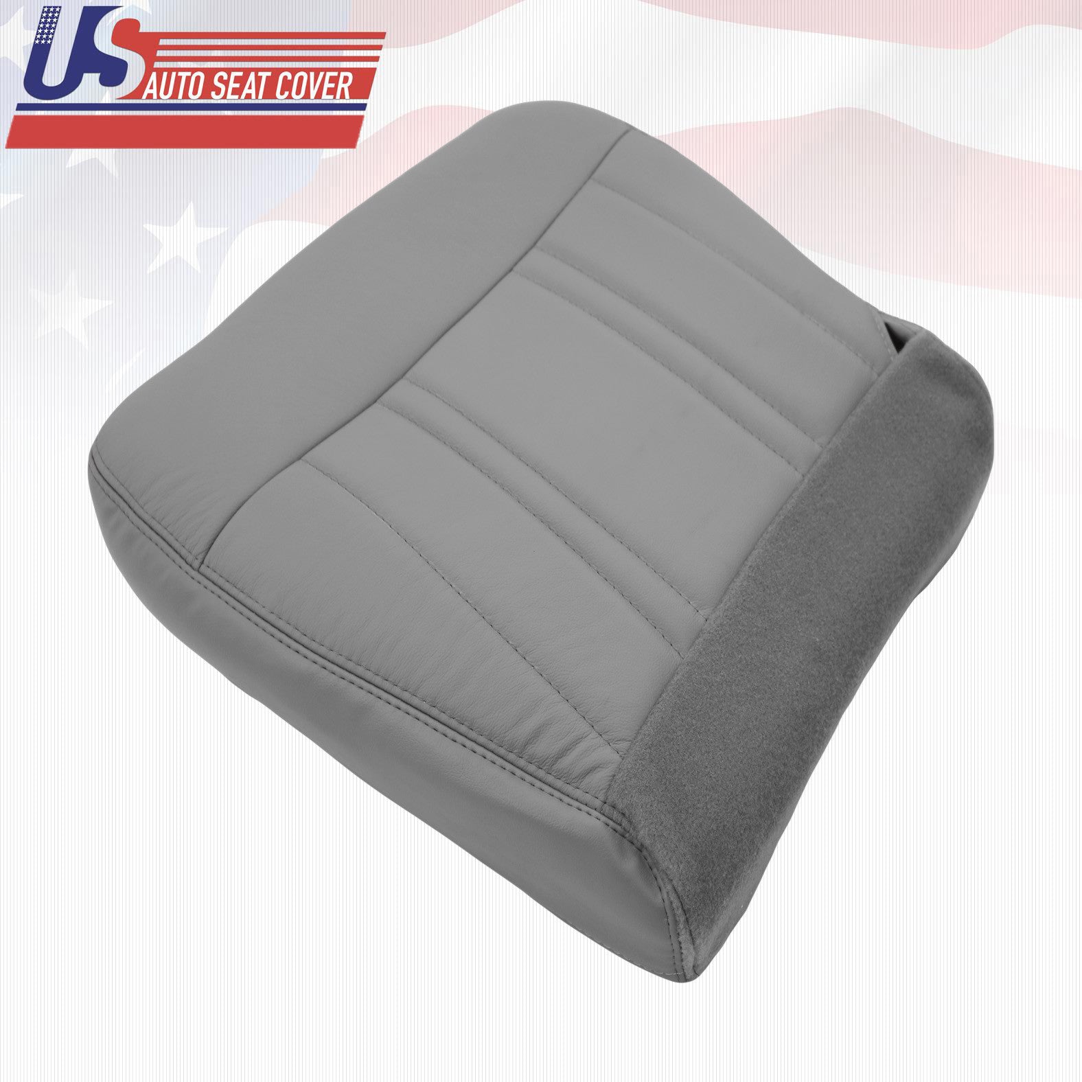 1998 Ford F-150 Lariat Driver Bottom Leather Seat Cover "Med Graphite Gray"