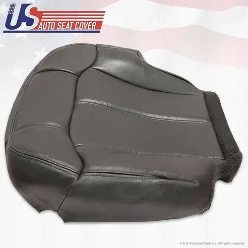 1999 to 2002 For Chevy 1500 Driver Bottom Leather Seat Cover Black graphite