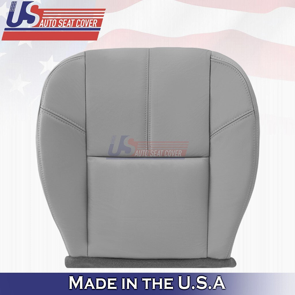 2007 to 2014 For Chevy Silverado Front Set Top &Bottom  Leather Cover Light Gray