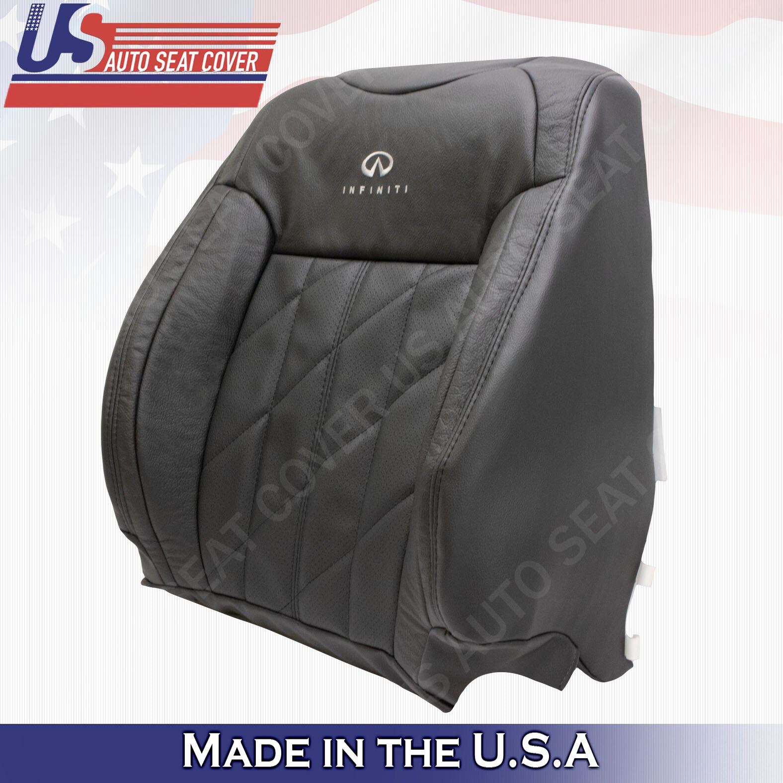 2014 2015 2016 2017 Infinity FX37 FX35 FX50 Driver Top Leather Seat Cover Black