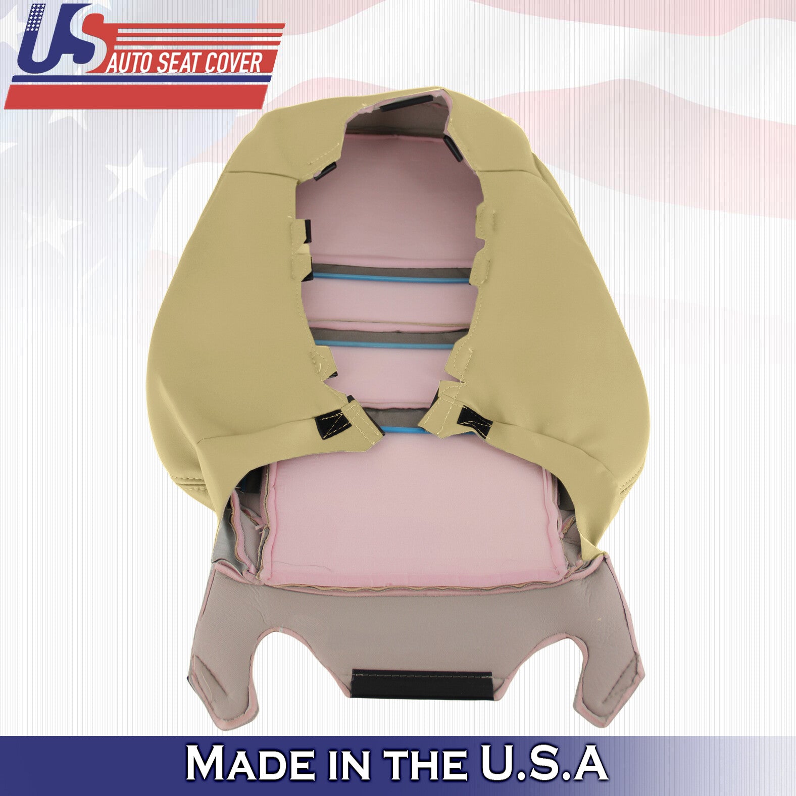 2011 2012 For Honda Accord Passenger Top & Bottom Leather Seat Covers Tan