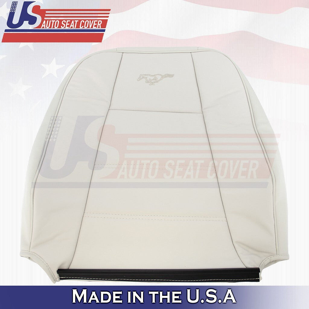 2002 2003 2004 Fits Ford Mustang V6 Driver & Passenger Tops Leather Cover White