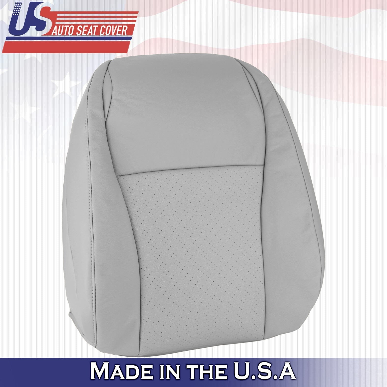 2010 2011 For Toyota Highlander Passenger Top Perforated Leather Seat Cover Gray