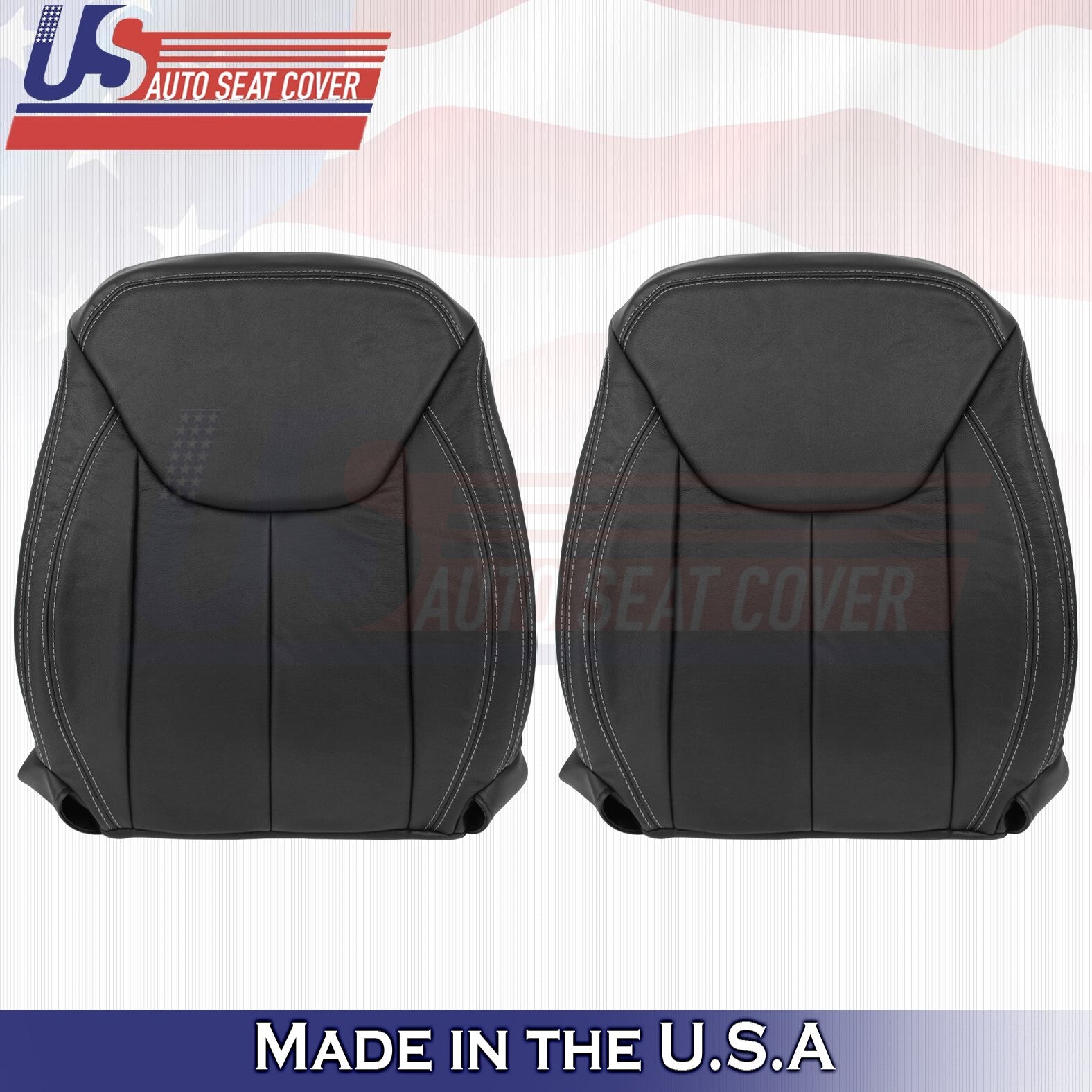 2011-2017 Fits Jeep Rubicon Driver &Passenger Tops  Leather Cover Black